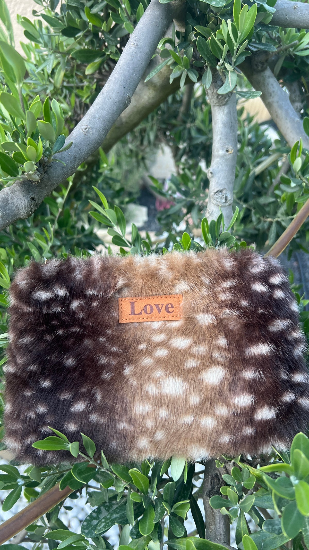 TROUSSE CHOCOLAT/CAMEL FOURRURE "BAMBI"