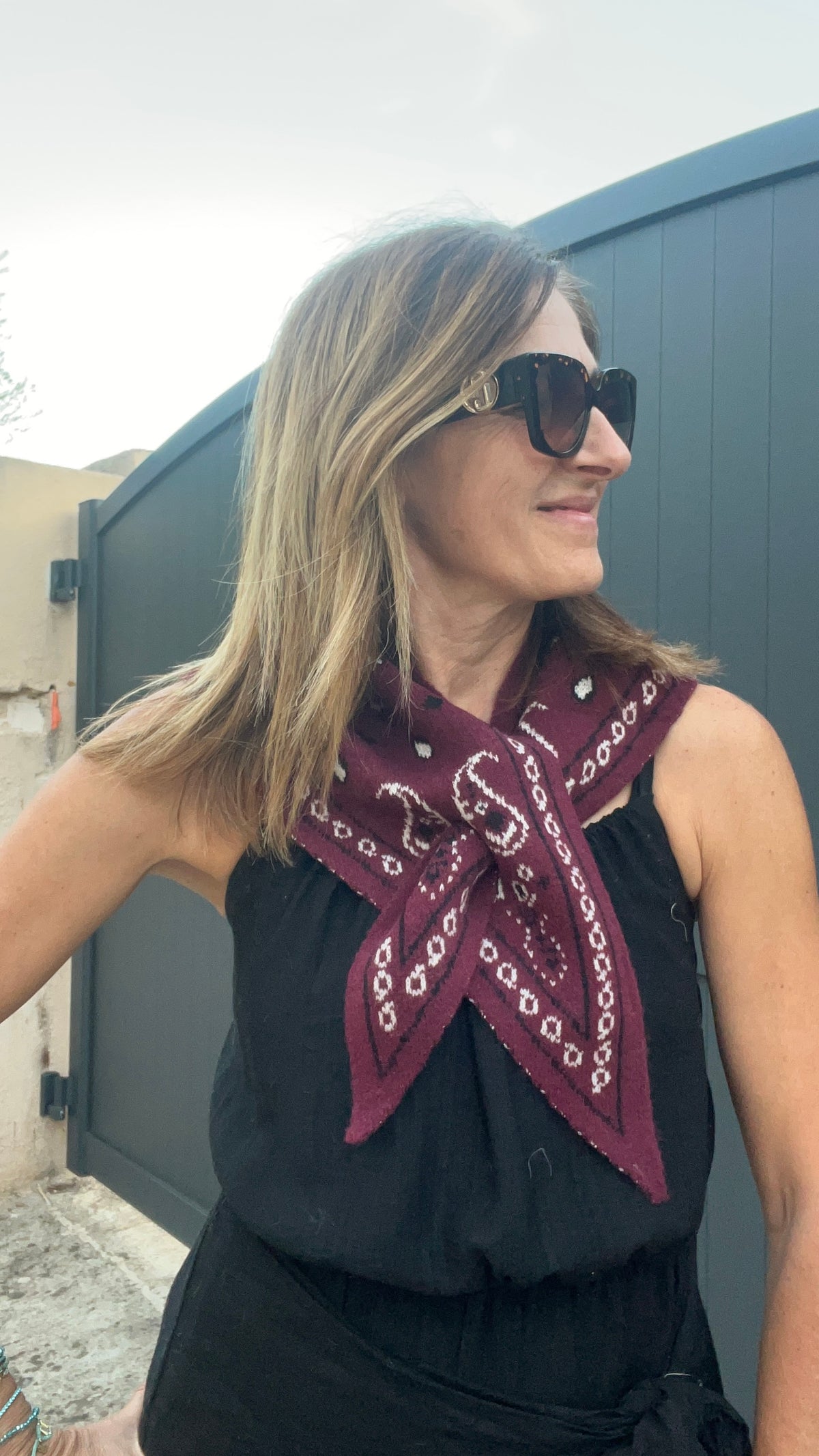 PETIT TRIANGLE BORDEAUX "BANDANA"