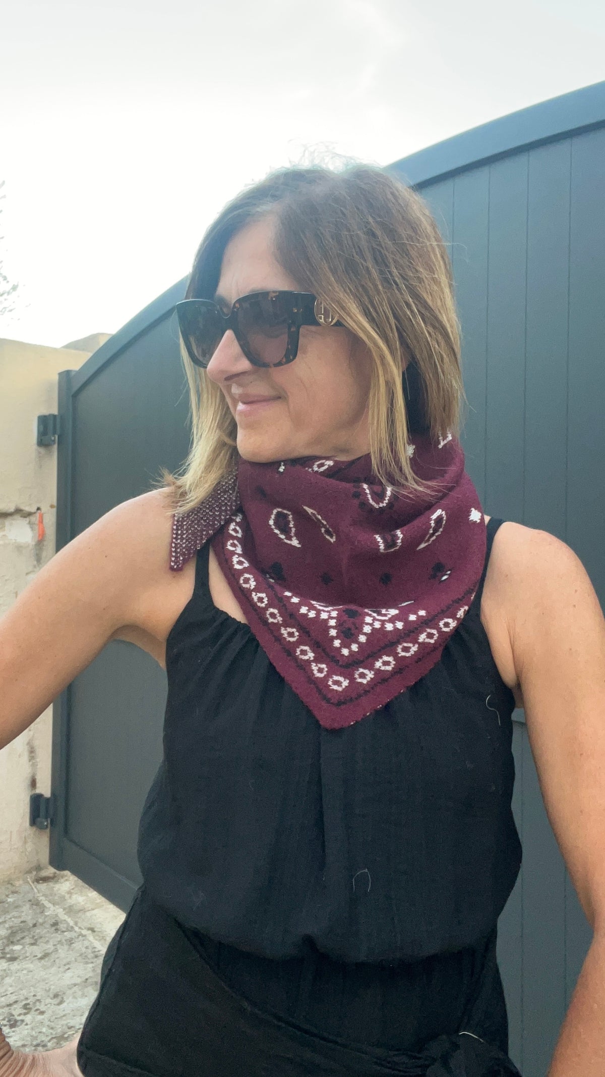 PETIT TRIANGLE BORDEAUX "BANDANA"