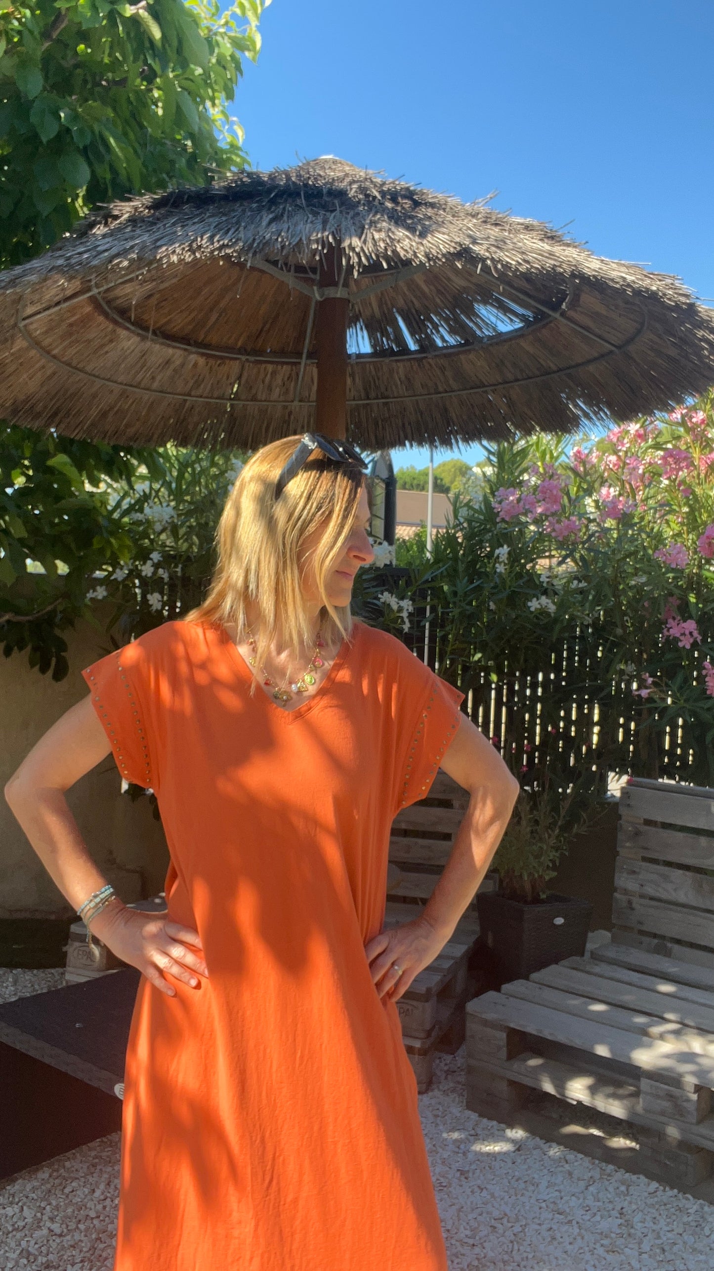 ROBE TEE SHIRT TERRA COTTA