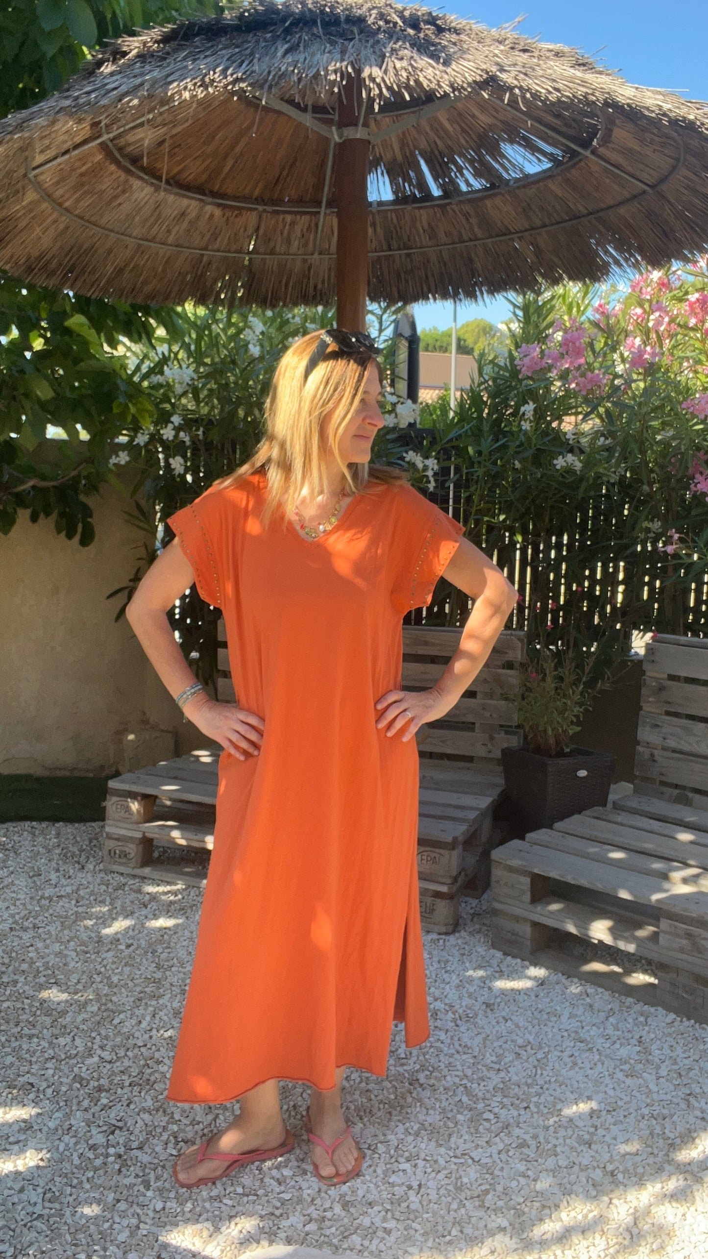 ROBE TEE SHIRT TERRA COTTA