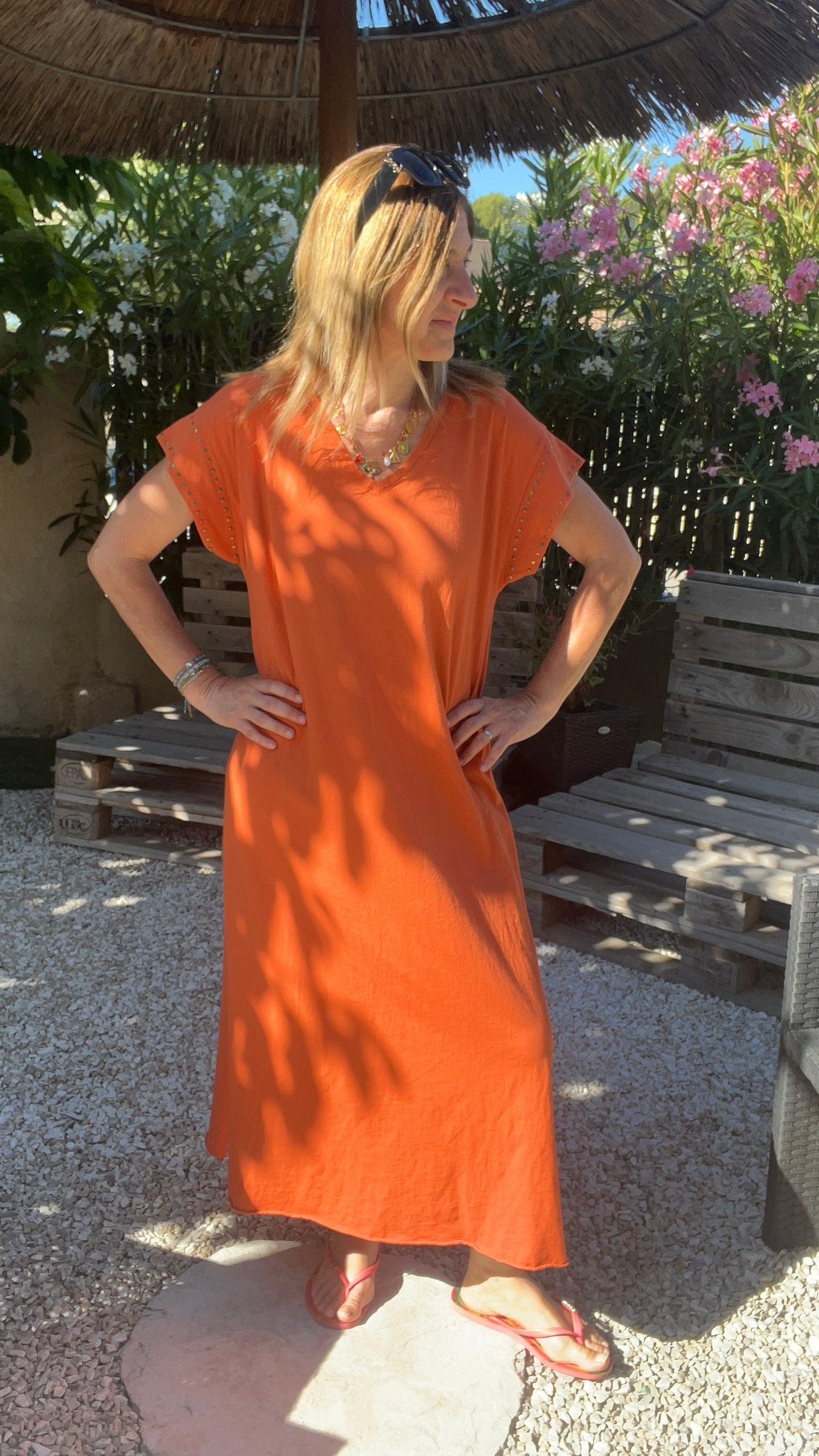 ROBE TEE SHIRT TERRA COTTA