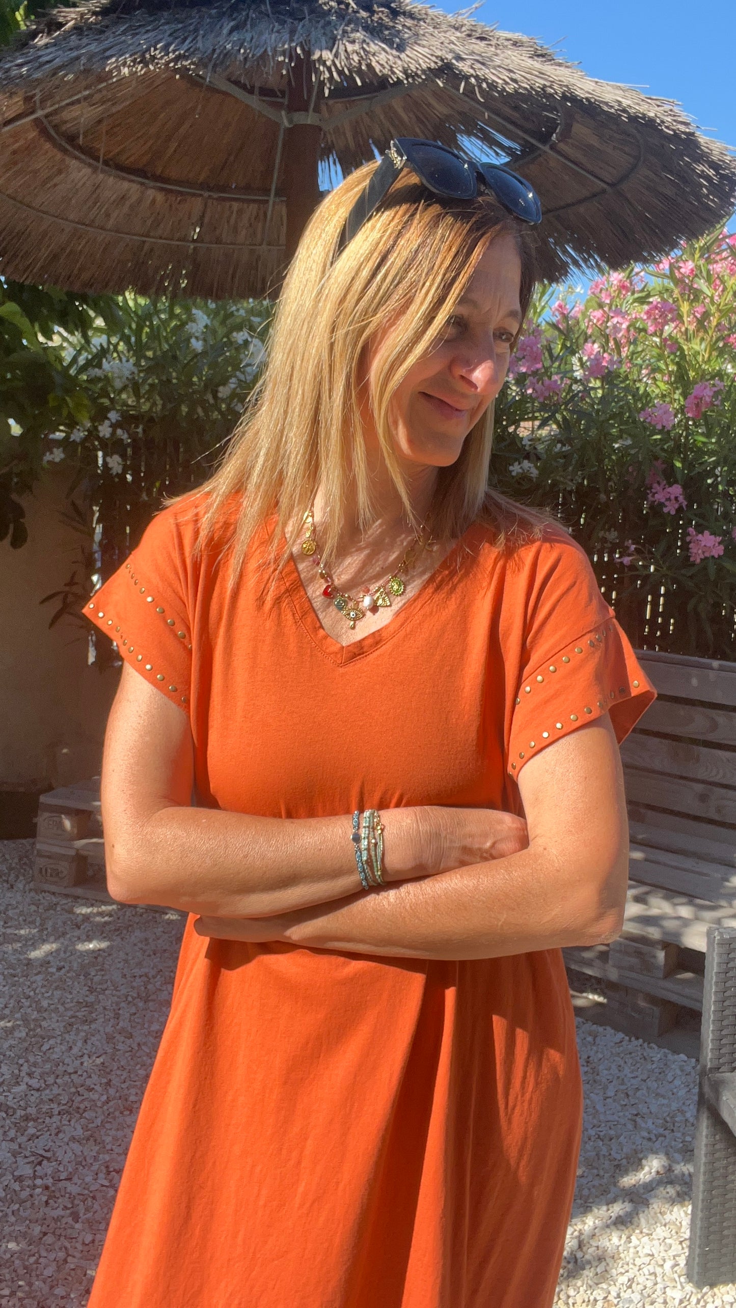 ROBE TEE SHIRT TERRA COTTA