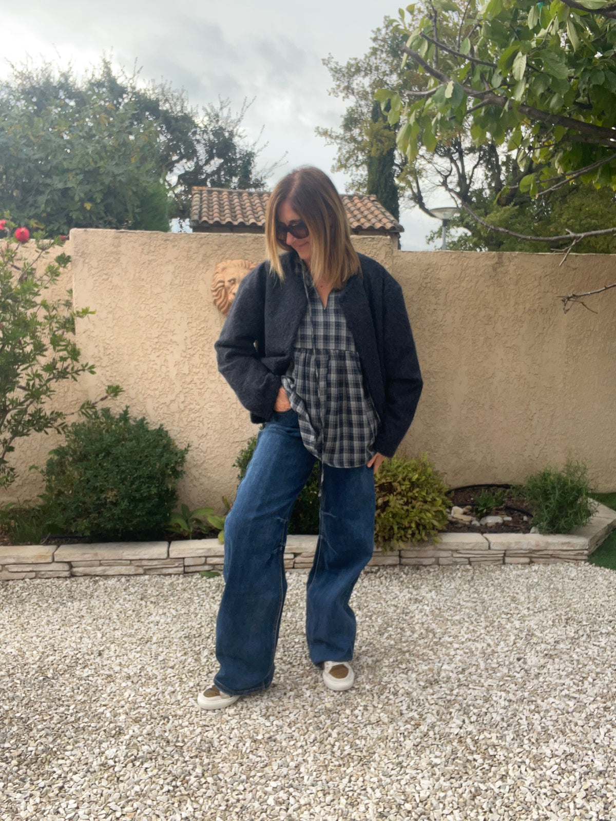 VESTE MARINE MANCHES LONGUES "MATHILDE"