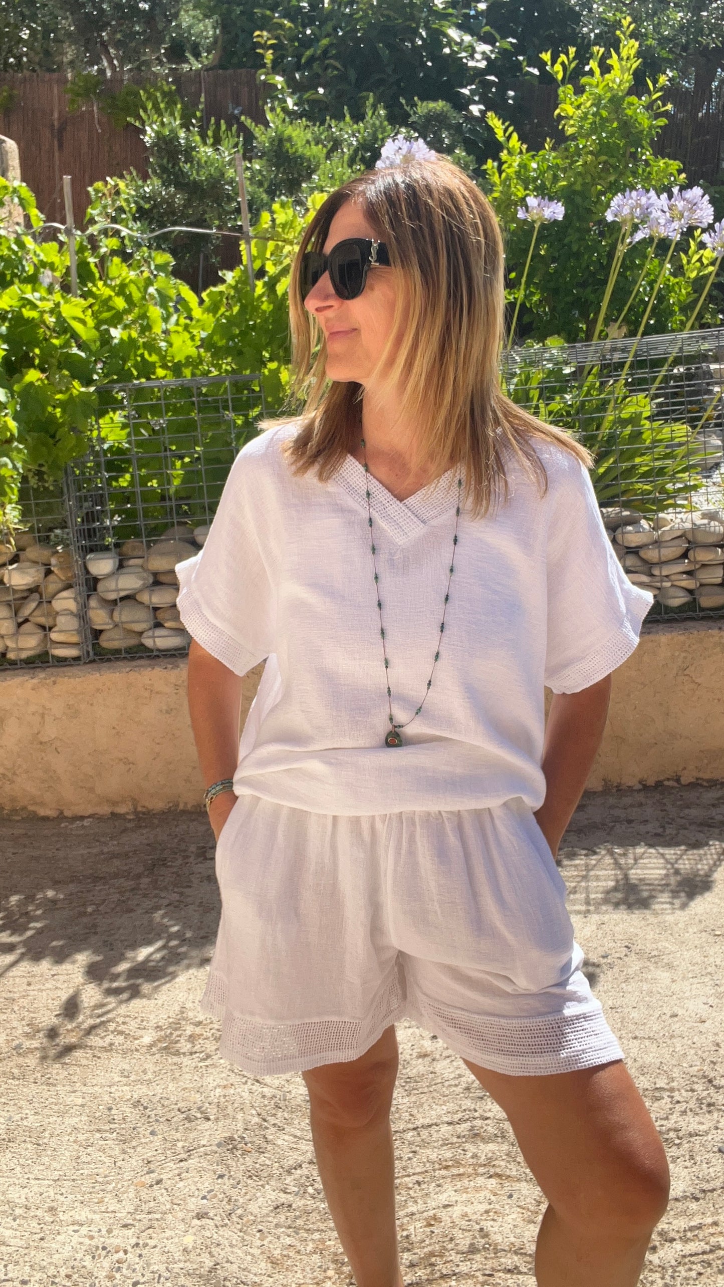 SHORT FLUIDE BLANC