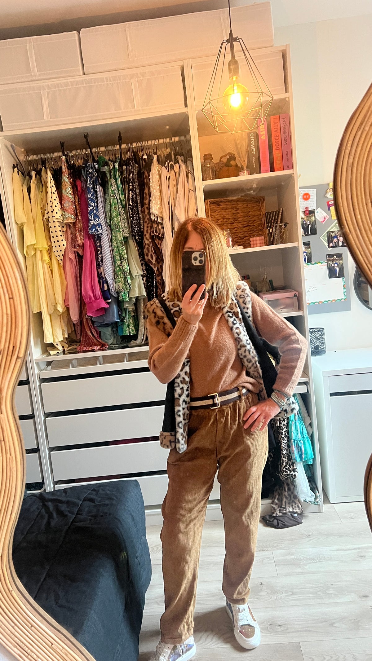 PANTALON VELOURS CAMEL