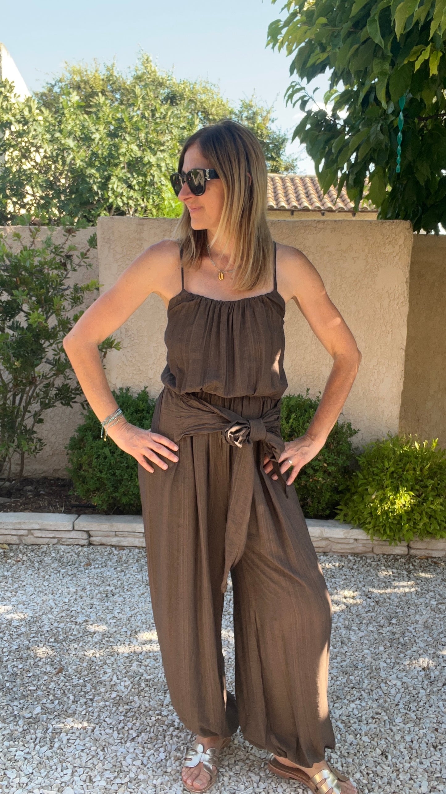 COMBINAISON PANTALON CHOCOLAT "ALADIN"