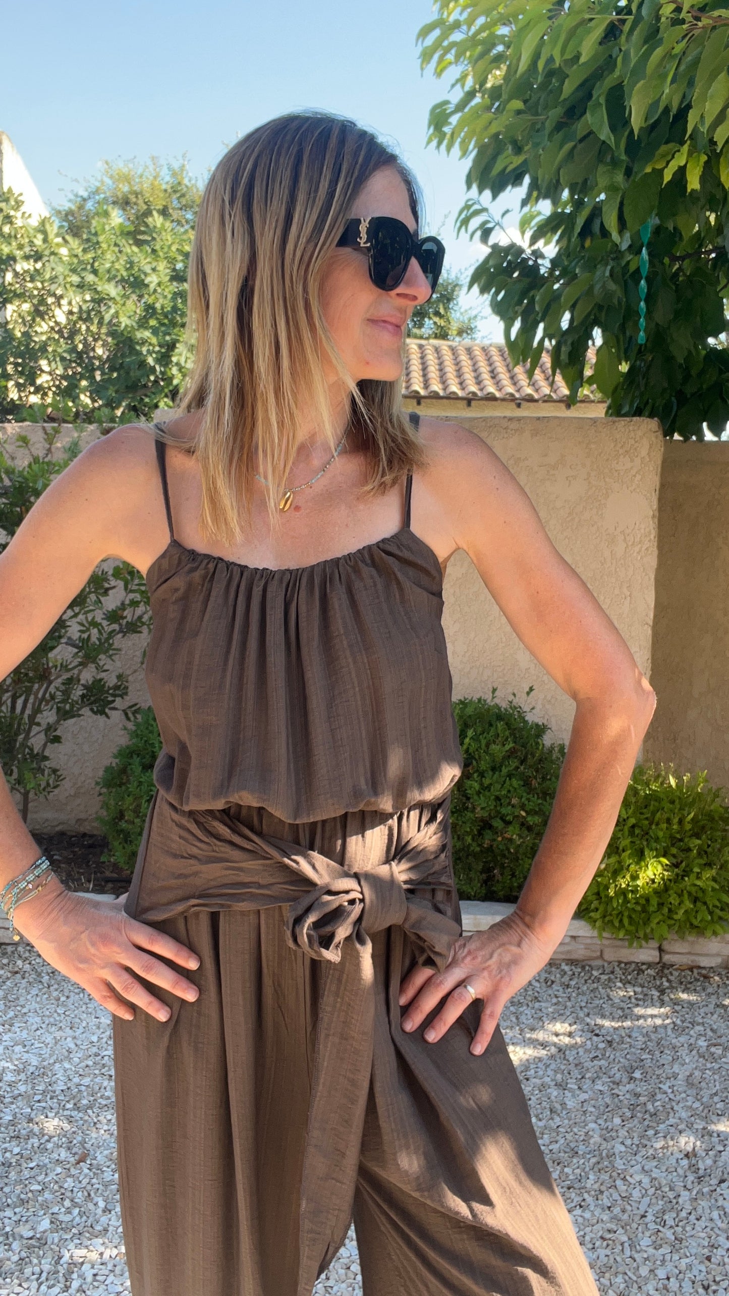 COMBINAISON PANTALON CHOCOLAT "ALADIN"