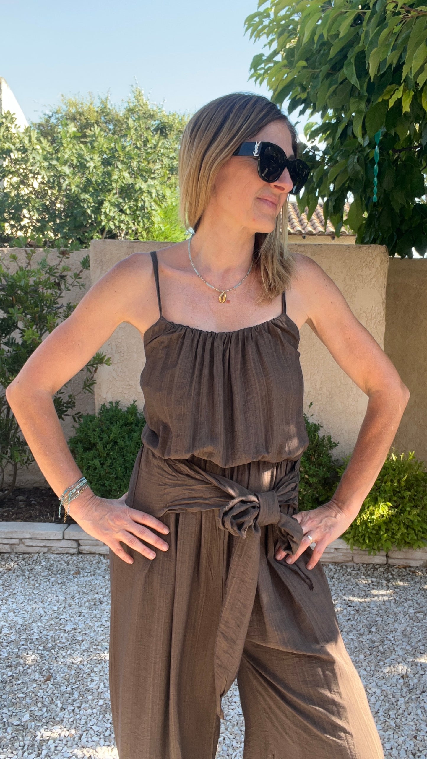 COMBINAISON PANTALON CHOCOLAT "ALADIN"