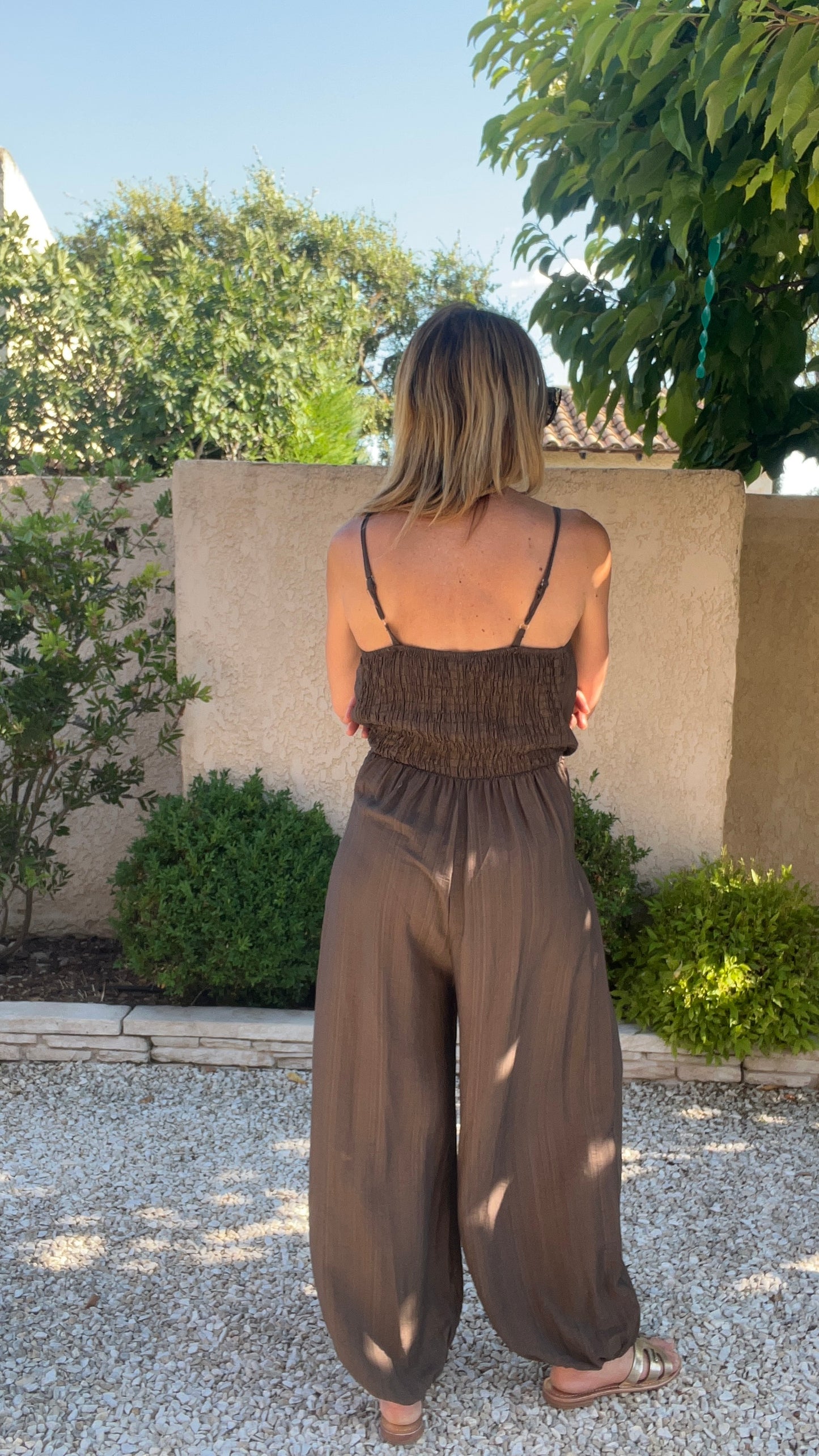 COMBINAISON PANTALON CHOCOLAT "ALADIN"