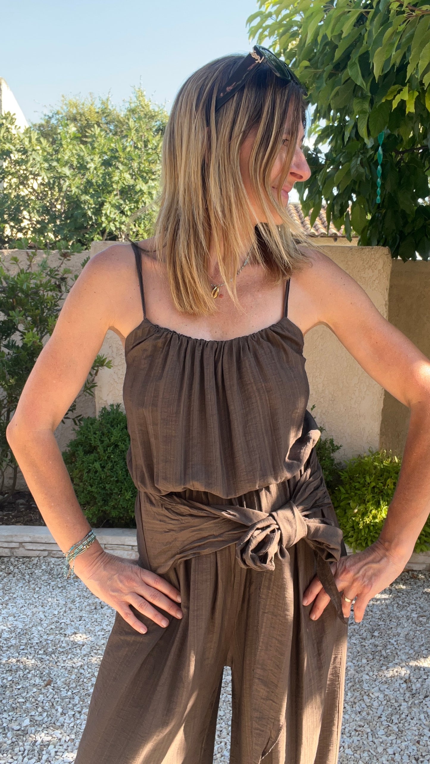 COMBINAISON PANTALON CHOCOLAT "ALADIN"