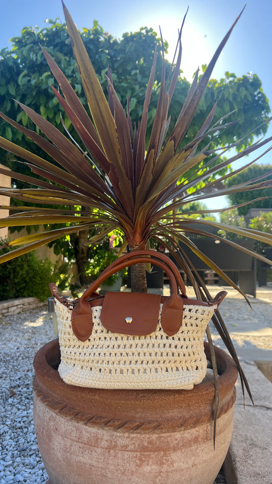 MINI SAC AU CROCHET BEIGE