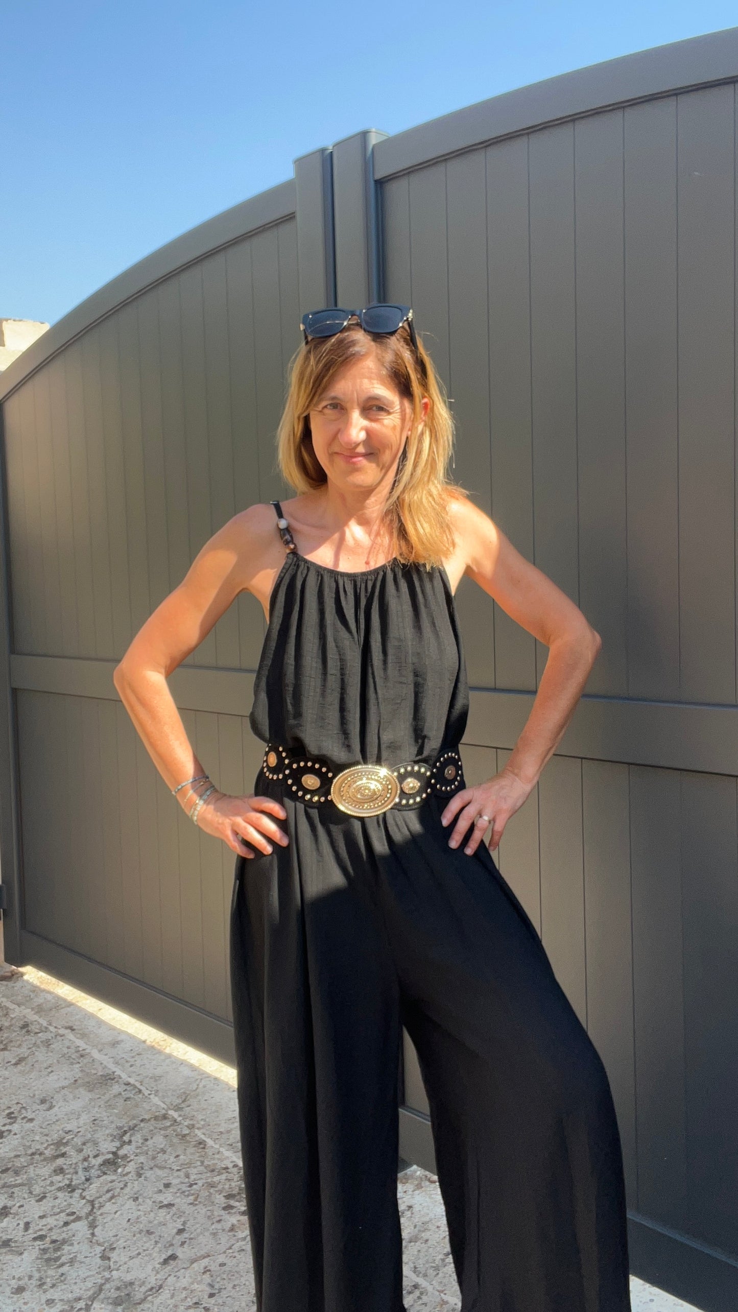 COMBINAISON PANTALON FLUIDE NOIRE