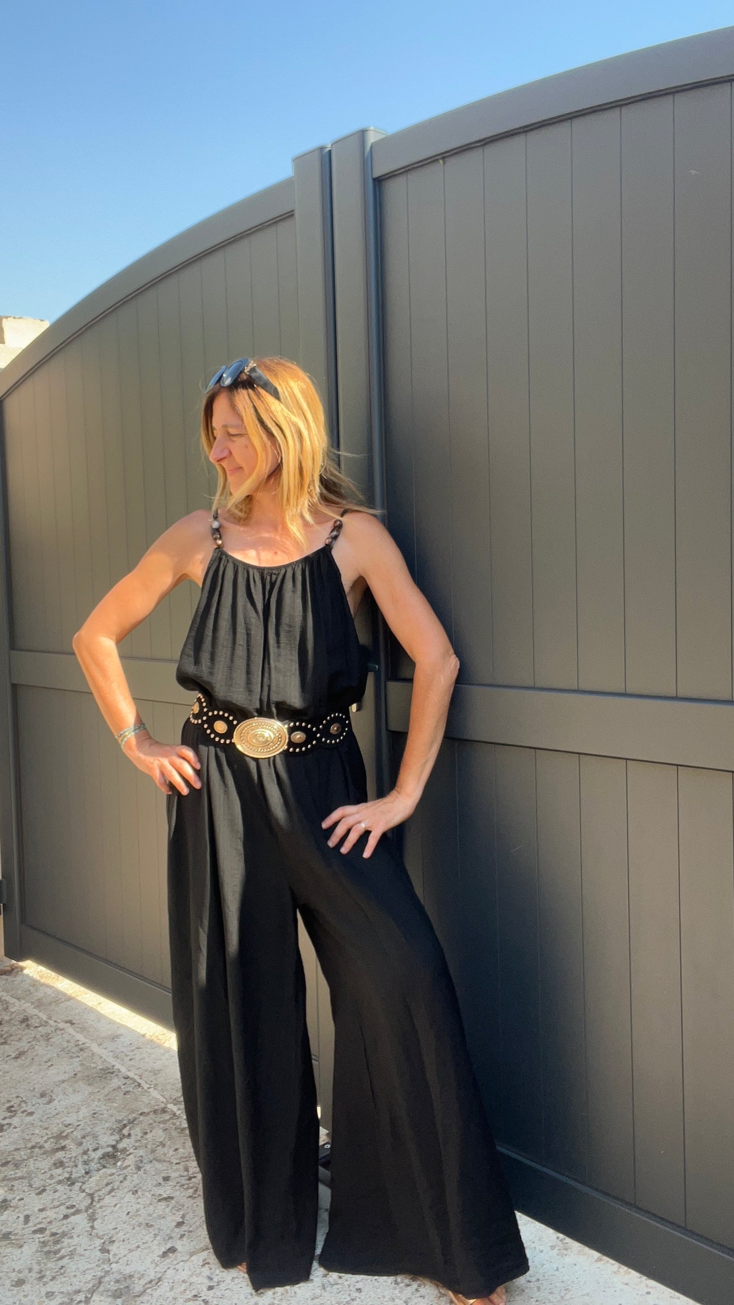 COMBINAISON PANTALON FLUIDE NOIRE