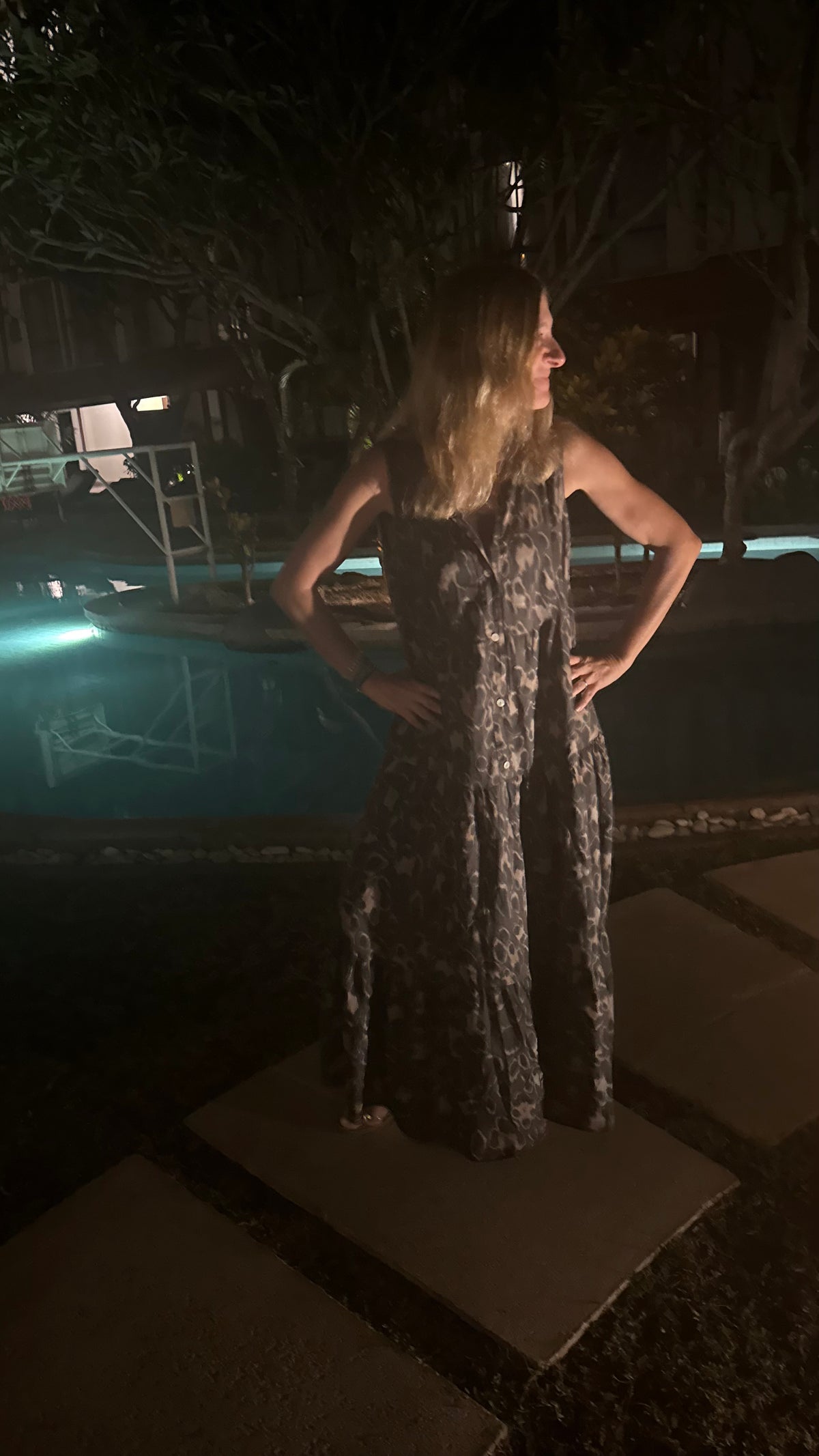 ROBE LONGUE LEOPARD CHOCOLAT/NOIRE/CAMEL