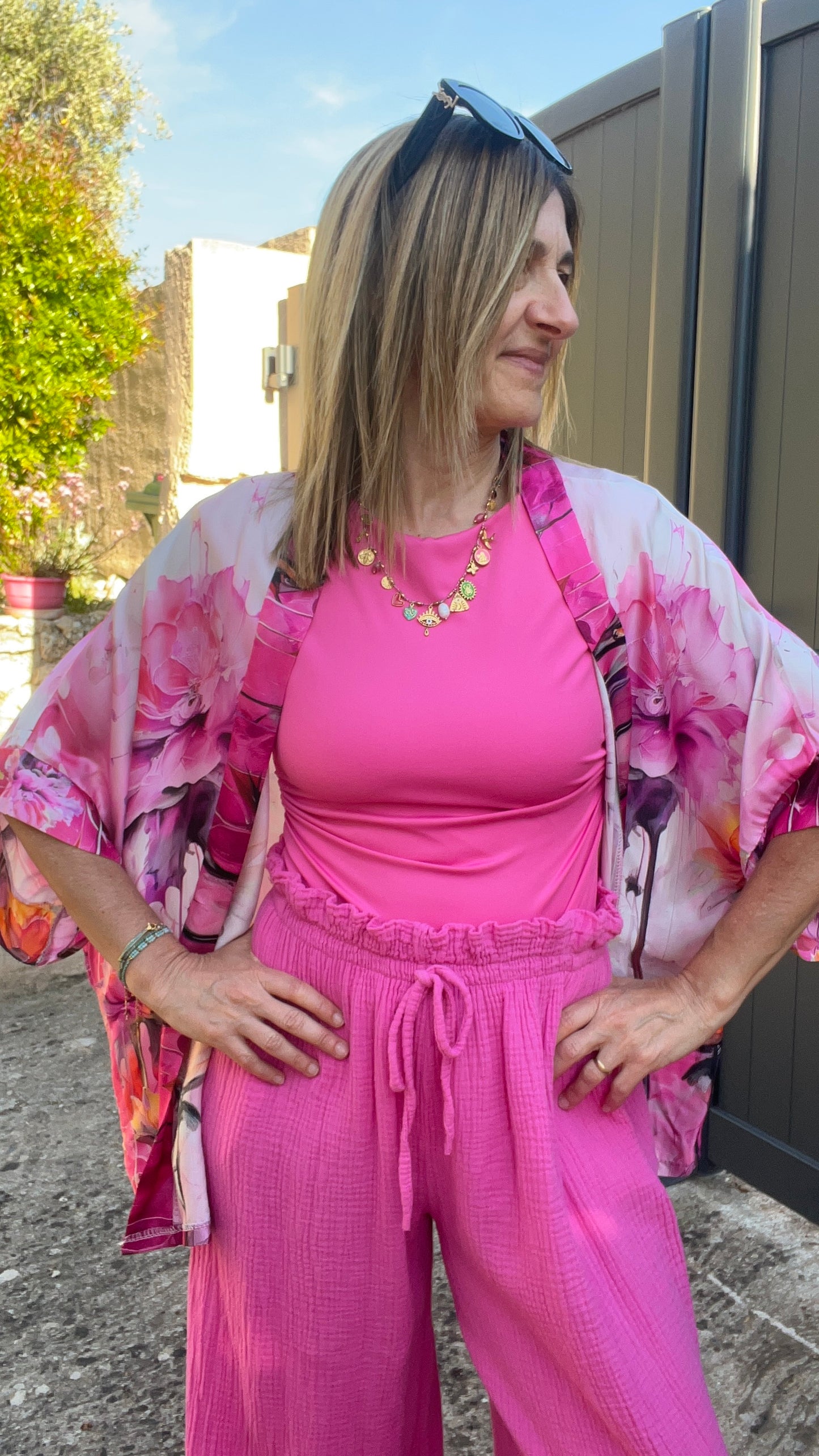 Body fuchsia dos nu "Bella"