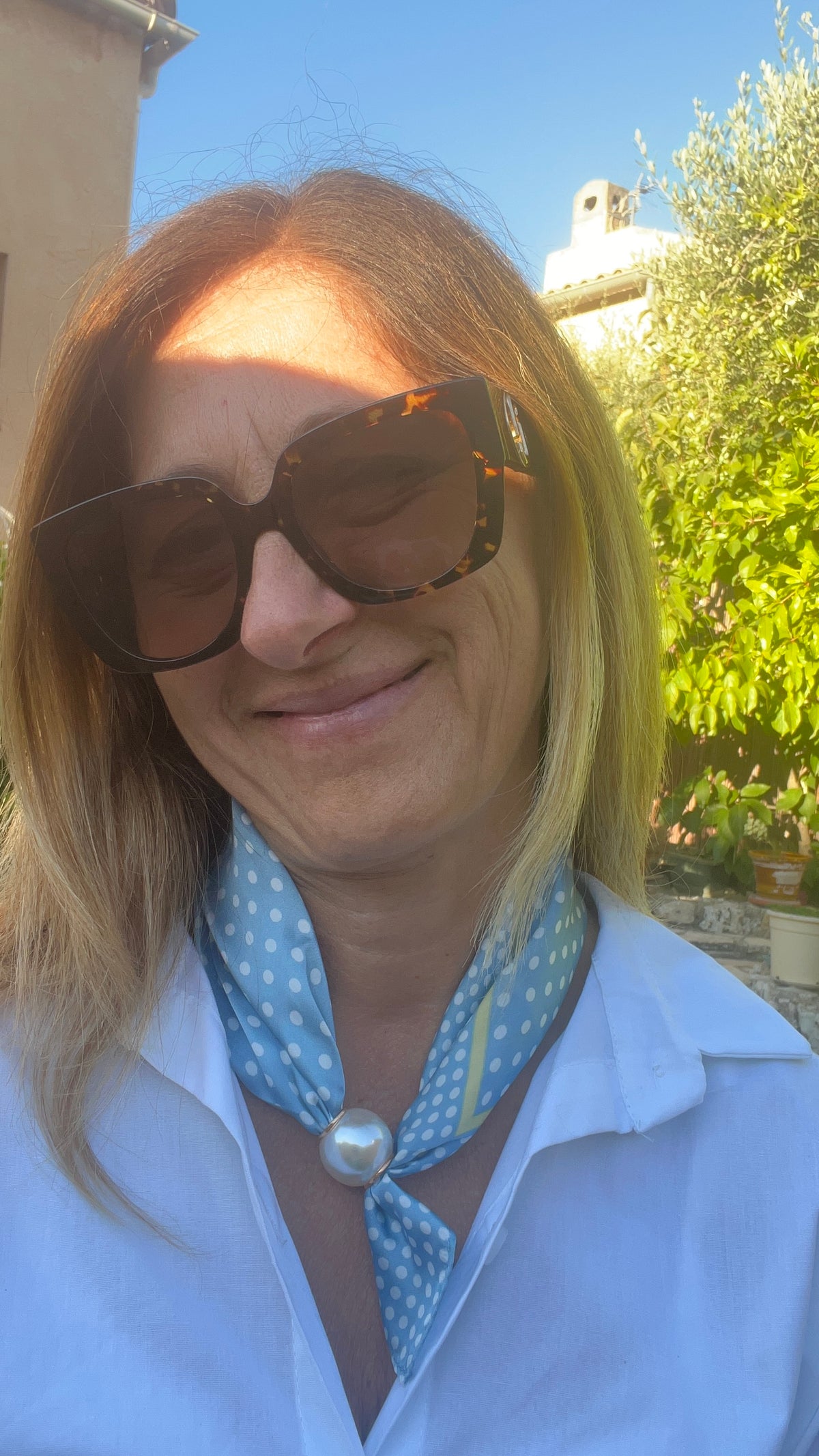COLLIER FOULARD PERLES "ELEGANCE"