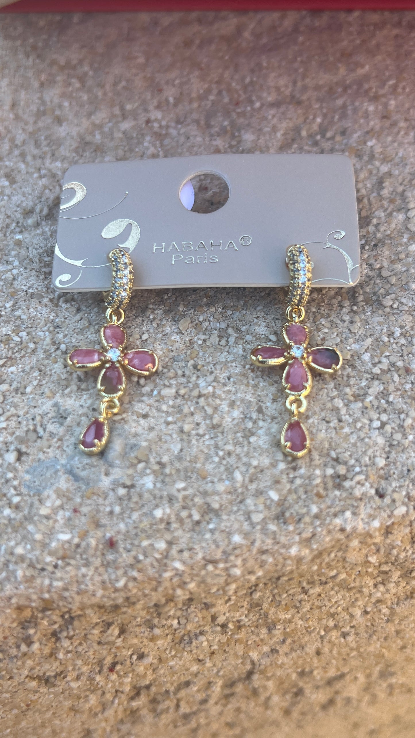 BOUCLES D'OREILLES PENDANTES COLORES  HABAHA