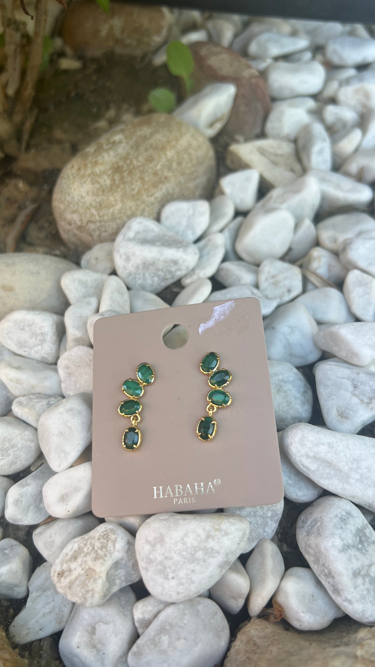 BOUCLES D'OREILLES PENDANTES COLORES  HABAHA