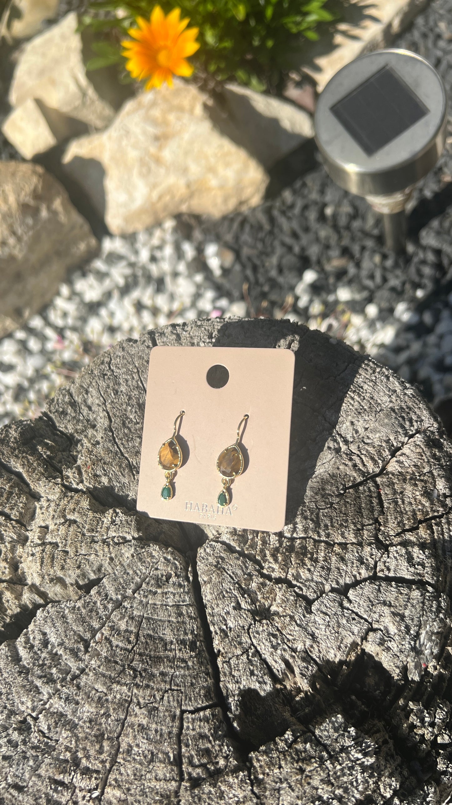BOUCLES D'OREILLES PENDANTES COLORES  HABAHA