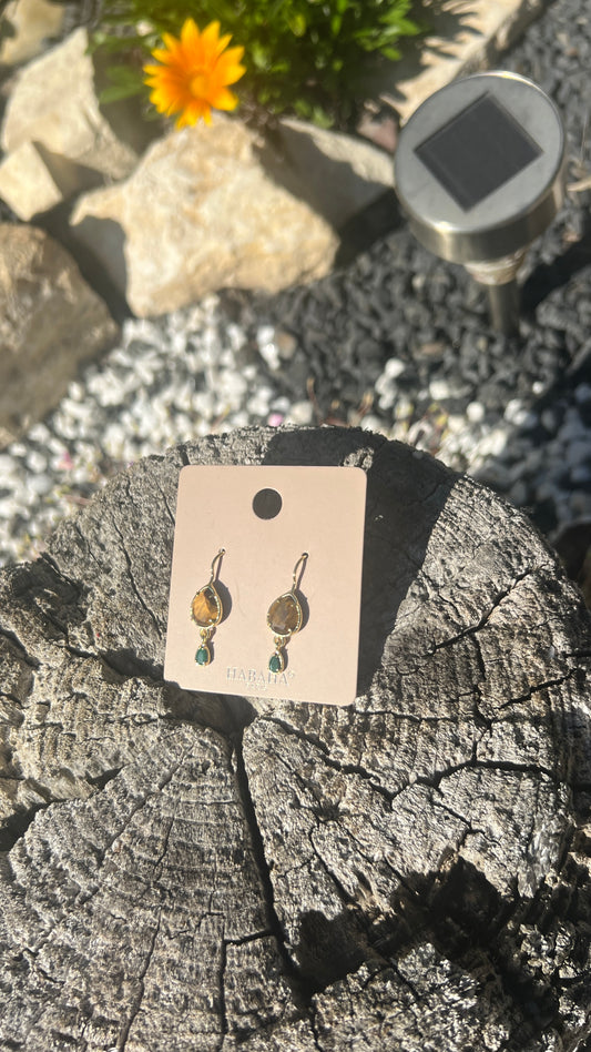 BOUCLES D'OREILLES PENDANTES COLORES  HABAHA