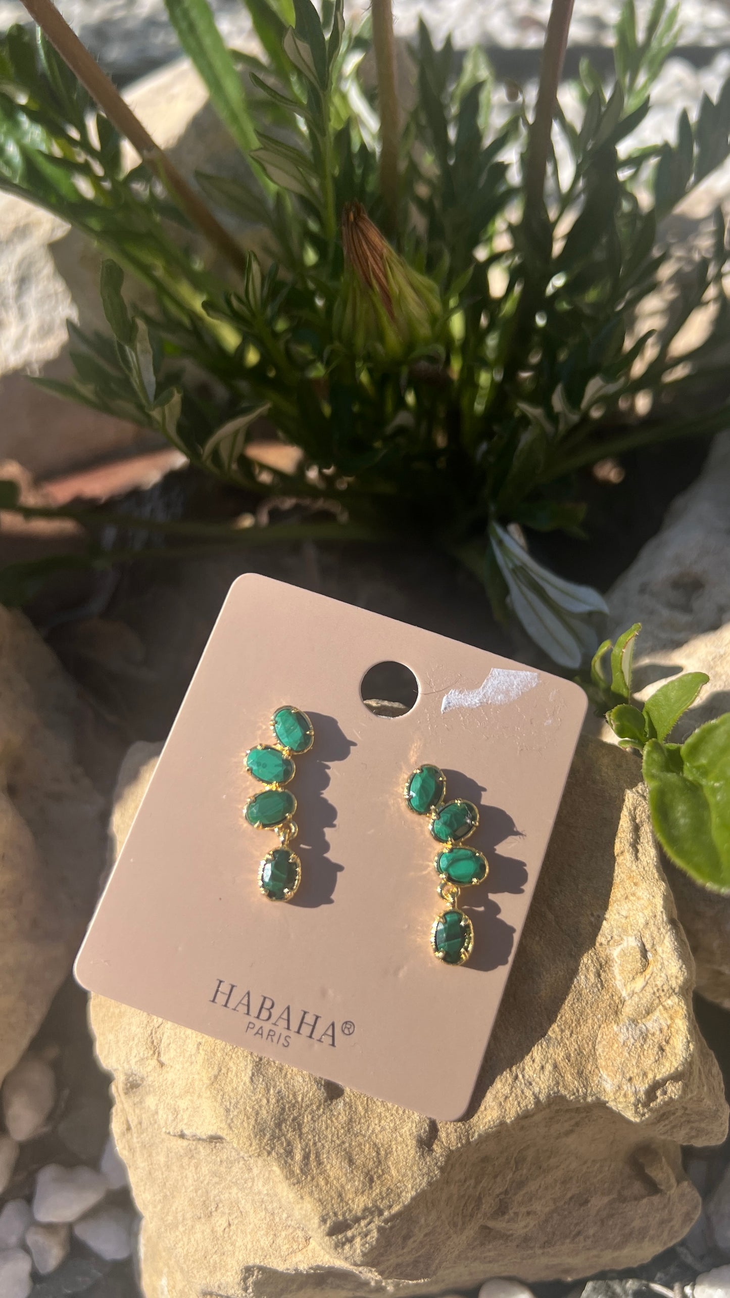 BOUCLES D'OREILLES PENDANTES COLORES  HABAHA
