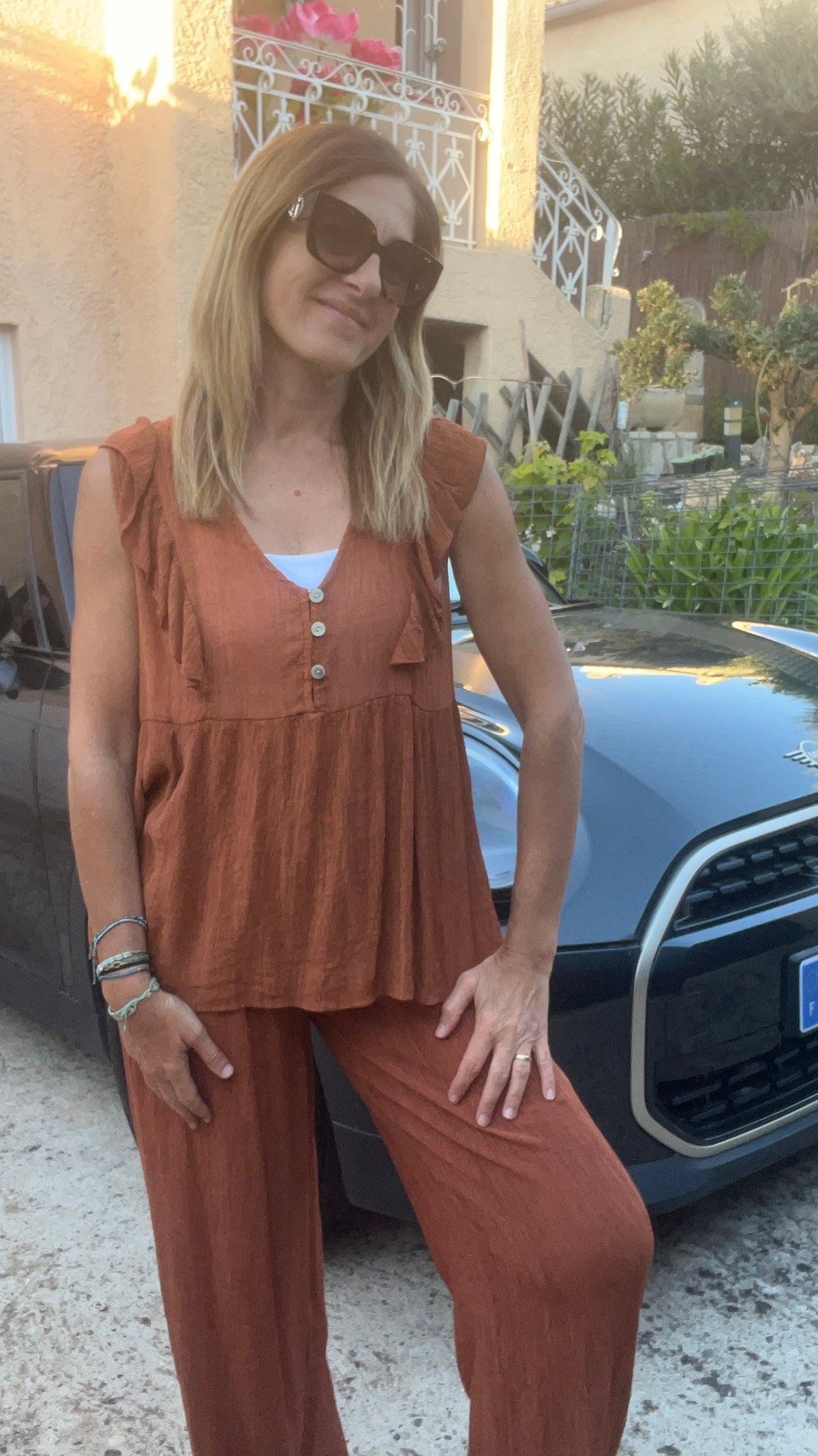 PANTALON FLUIDE TERRA COTTA
