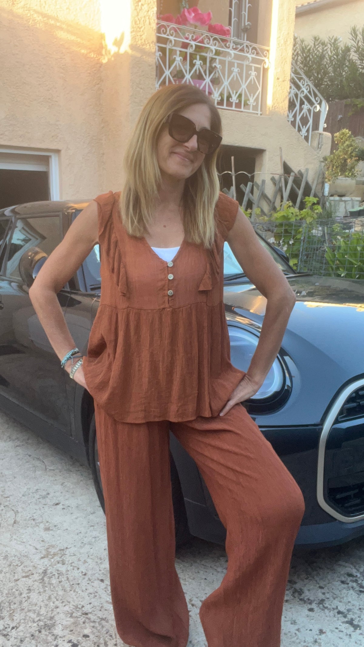 PANTALON FLUIDE TERRA COTTA