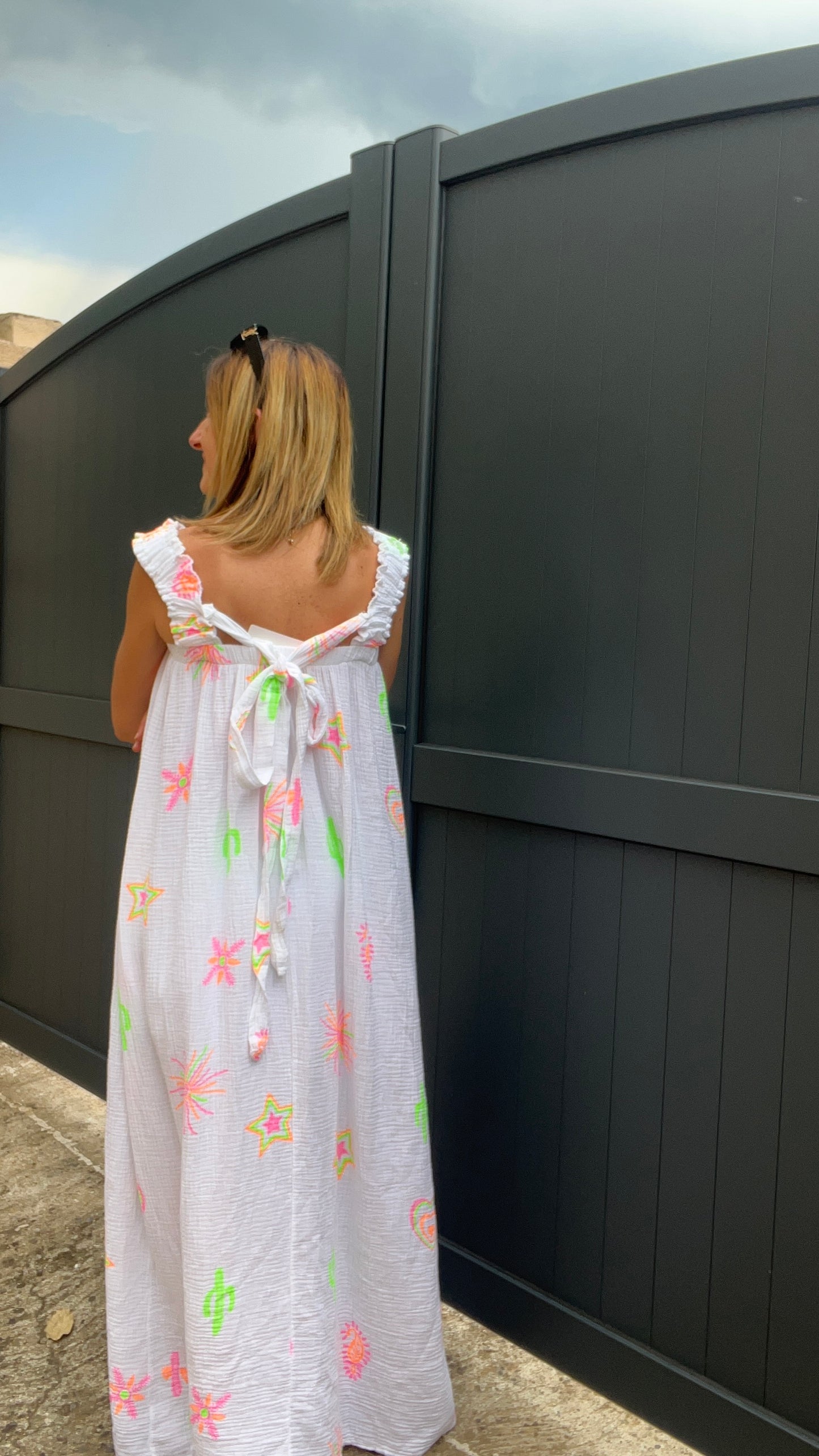 ROBE BLANCHE  GAZE DE COTON