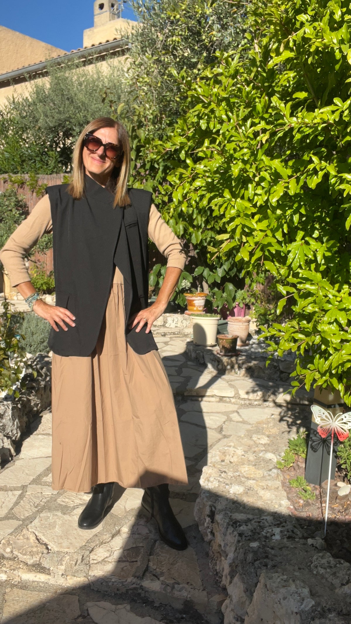 BLAZER SANS MANCHES NOIR