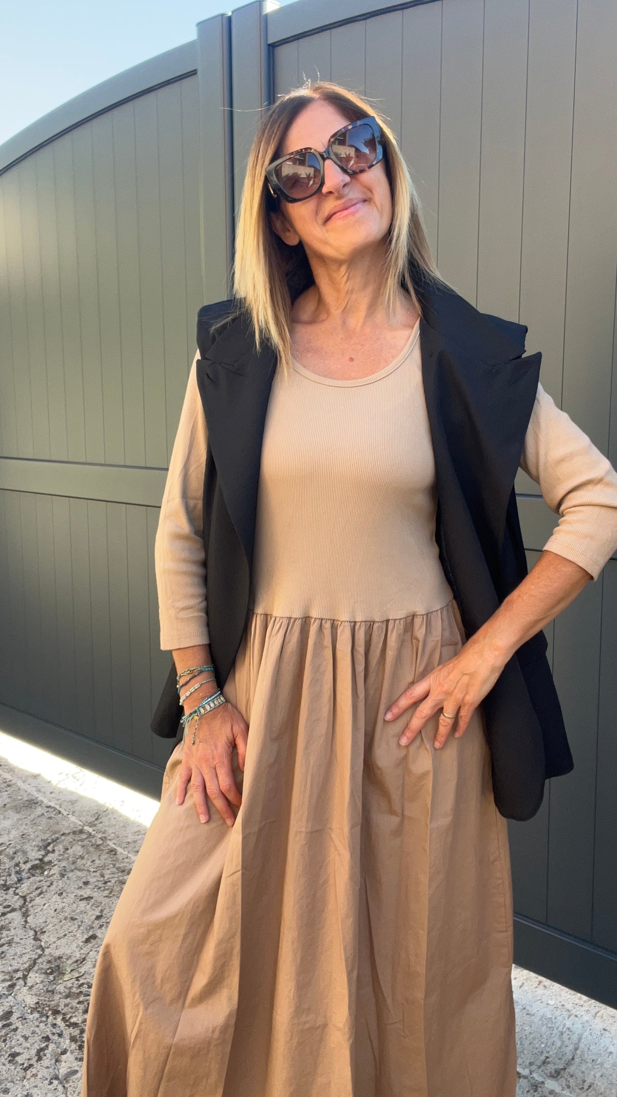 BLAZER SANS MANCHES NOIR