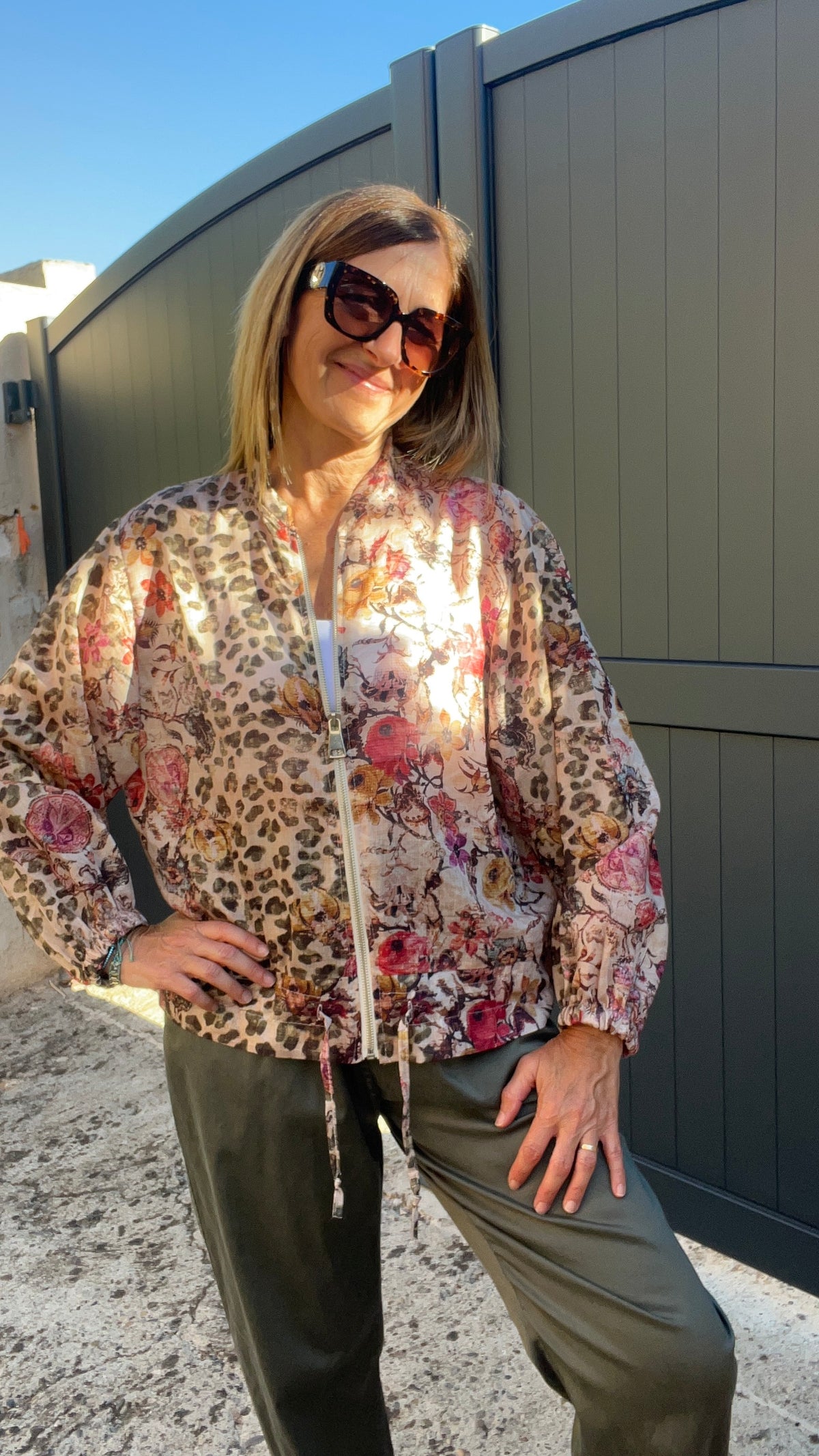 BOMBER LÉOPARD BEIGE/KAKI