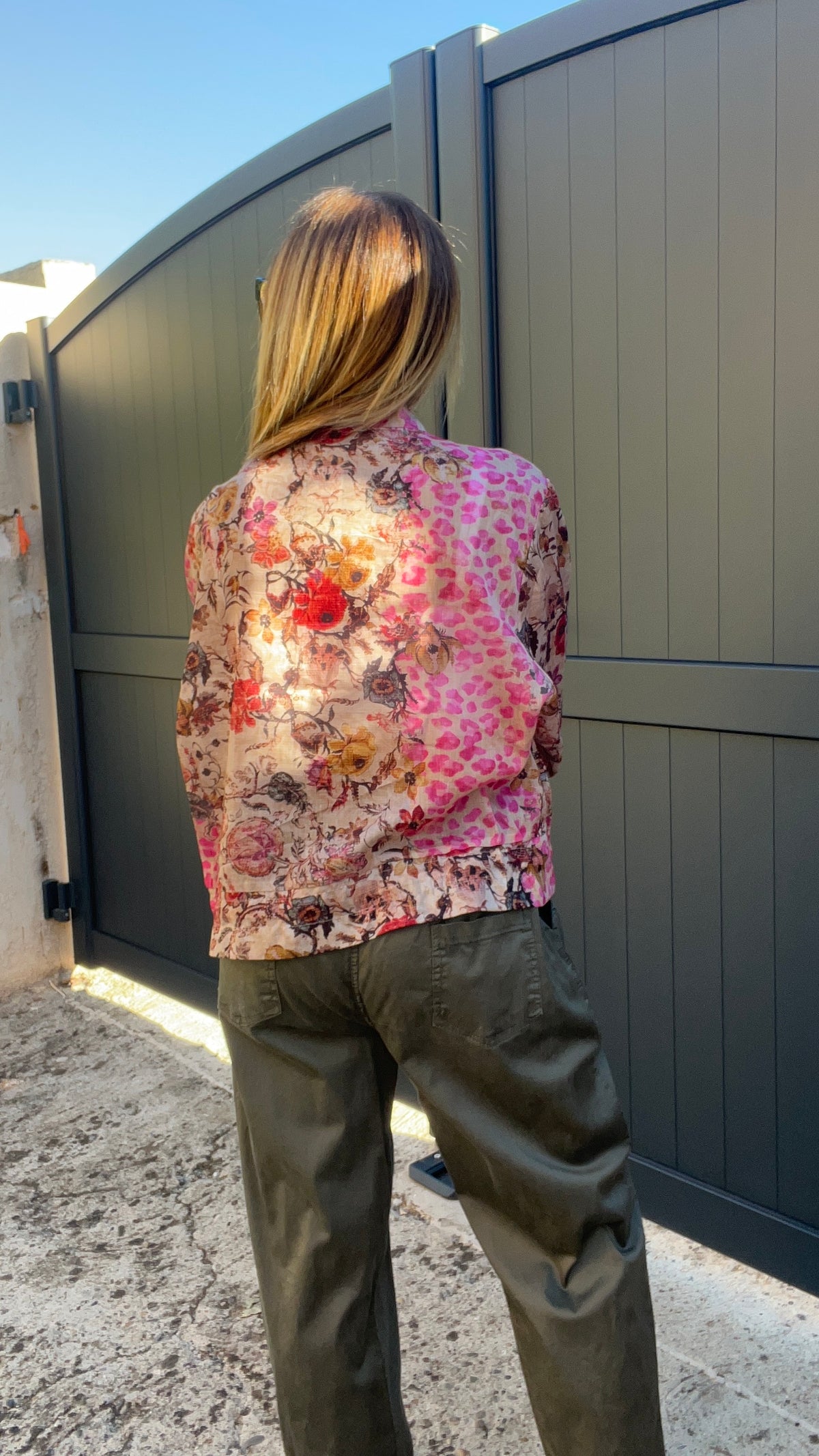 BOMBER LÉOPARD BEIGE/ROSE VIF