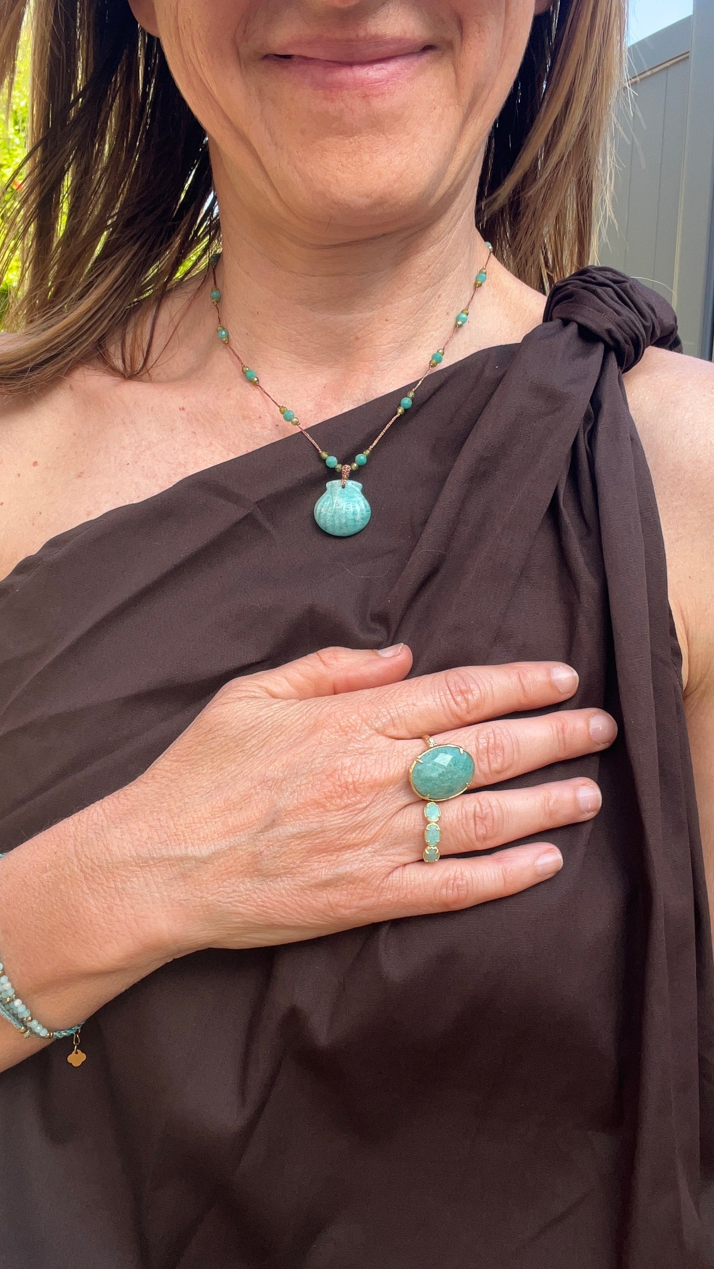 BAGUE BLEUE TURQUOISE PIERRE PRECIEUSE HABAHA