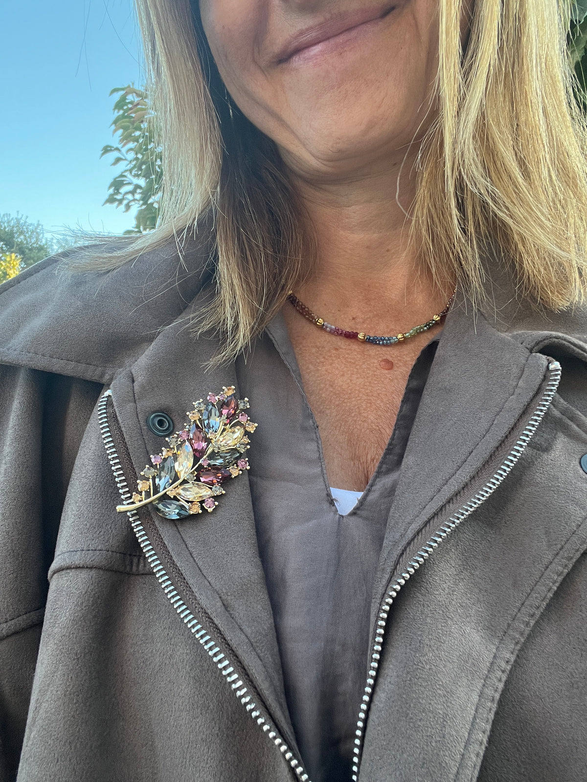BROCHE FEUILLE "HABAHA"