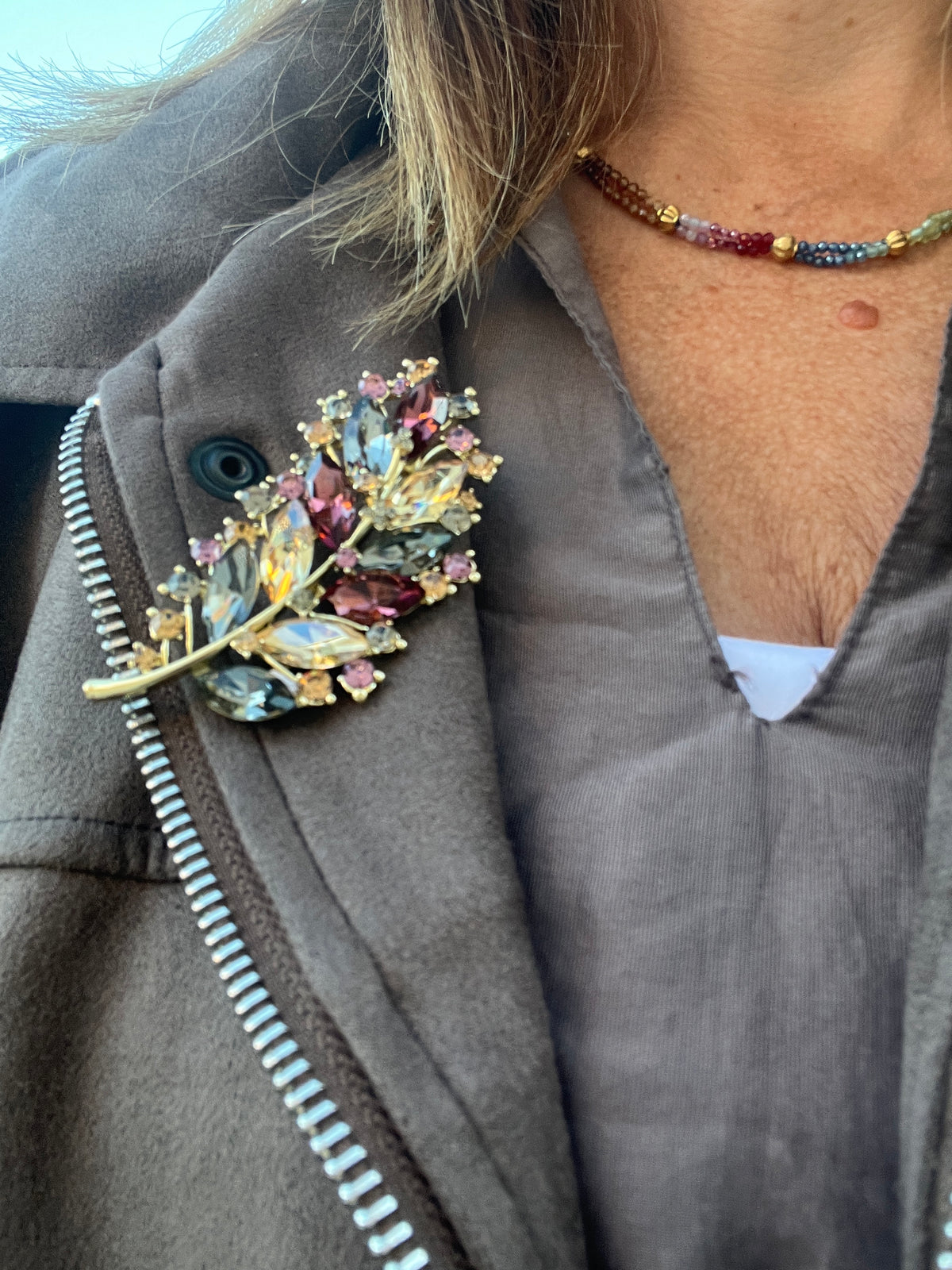 BROCHE FEUILLE "HABAHA"