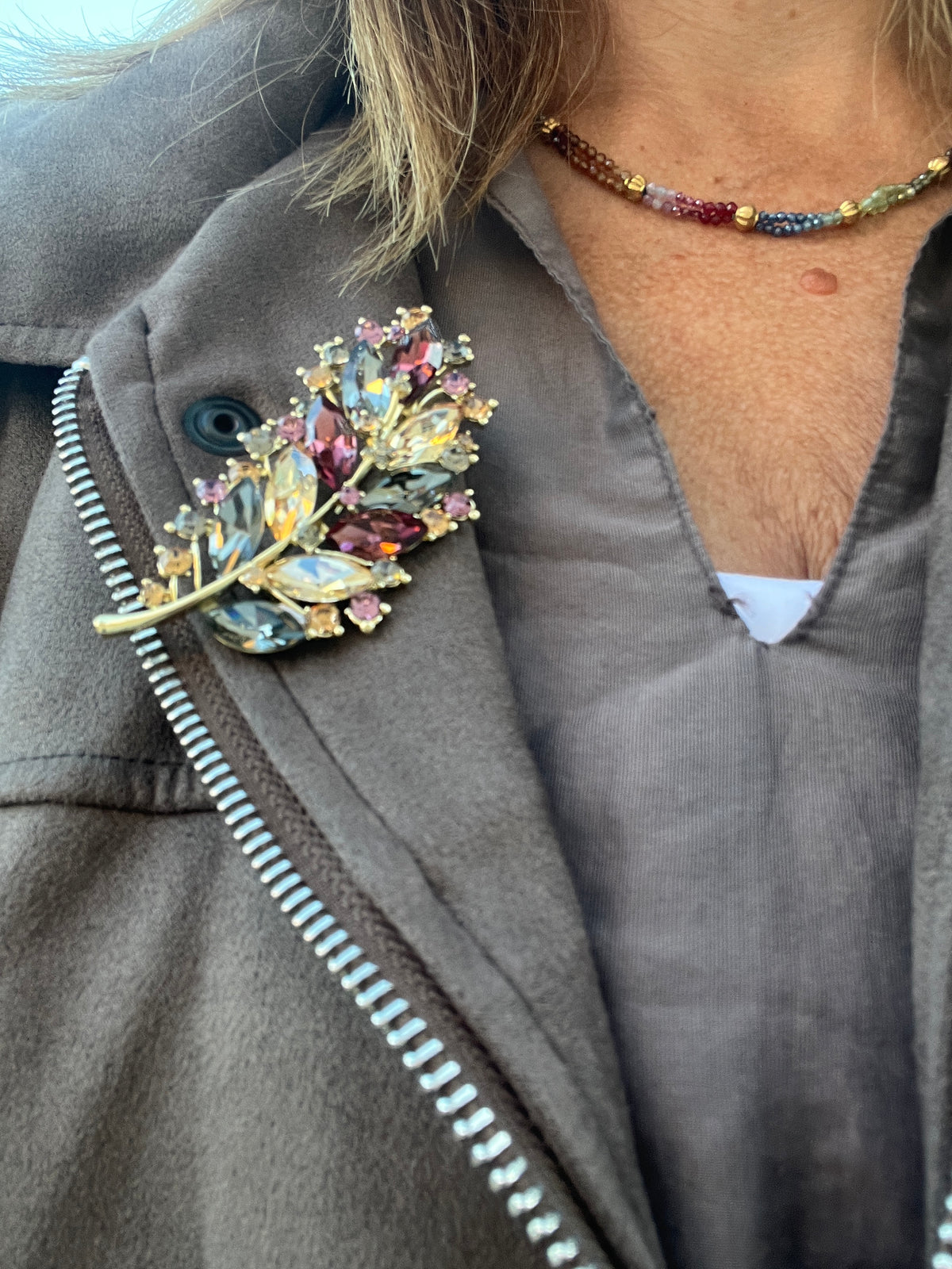 BROCHE FEUILLE "HABAHA"