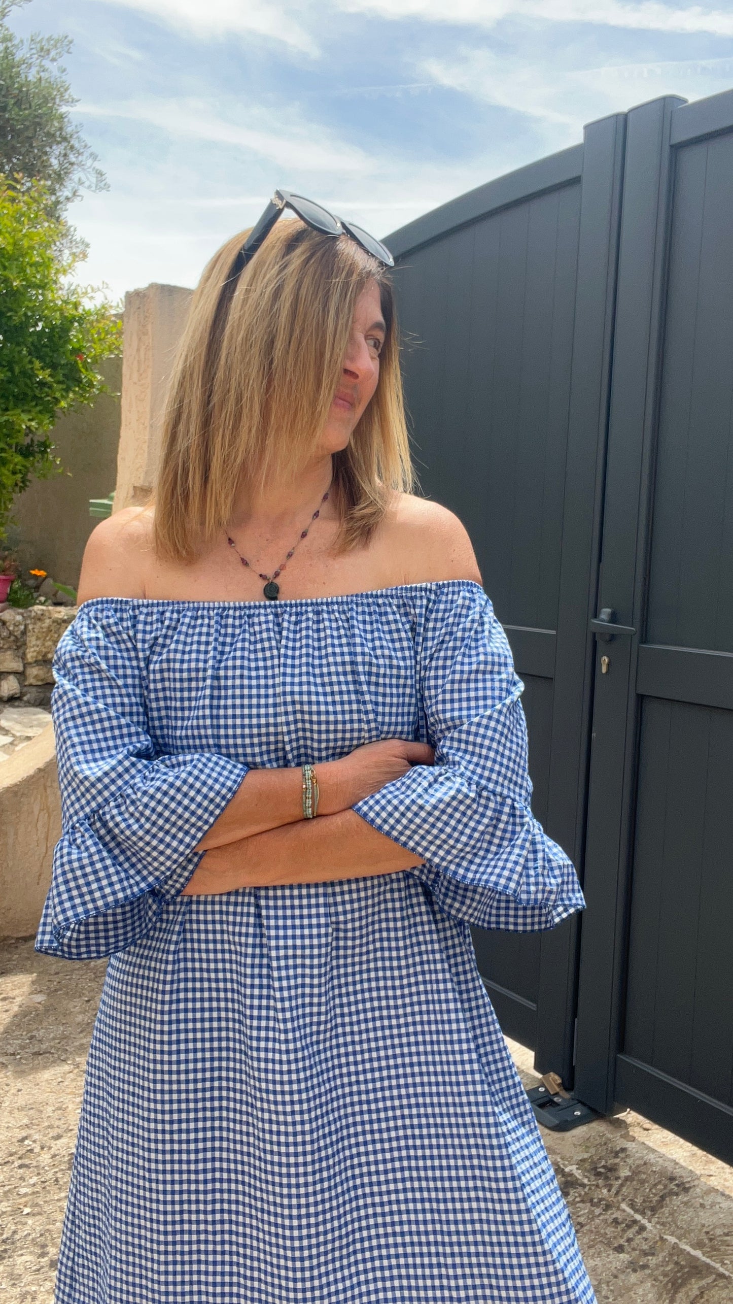 ROBE VICHY BLEU