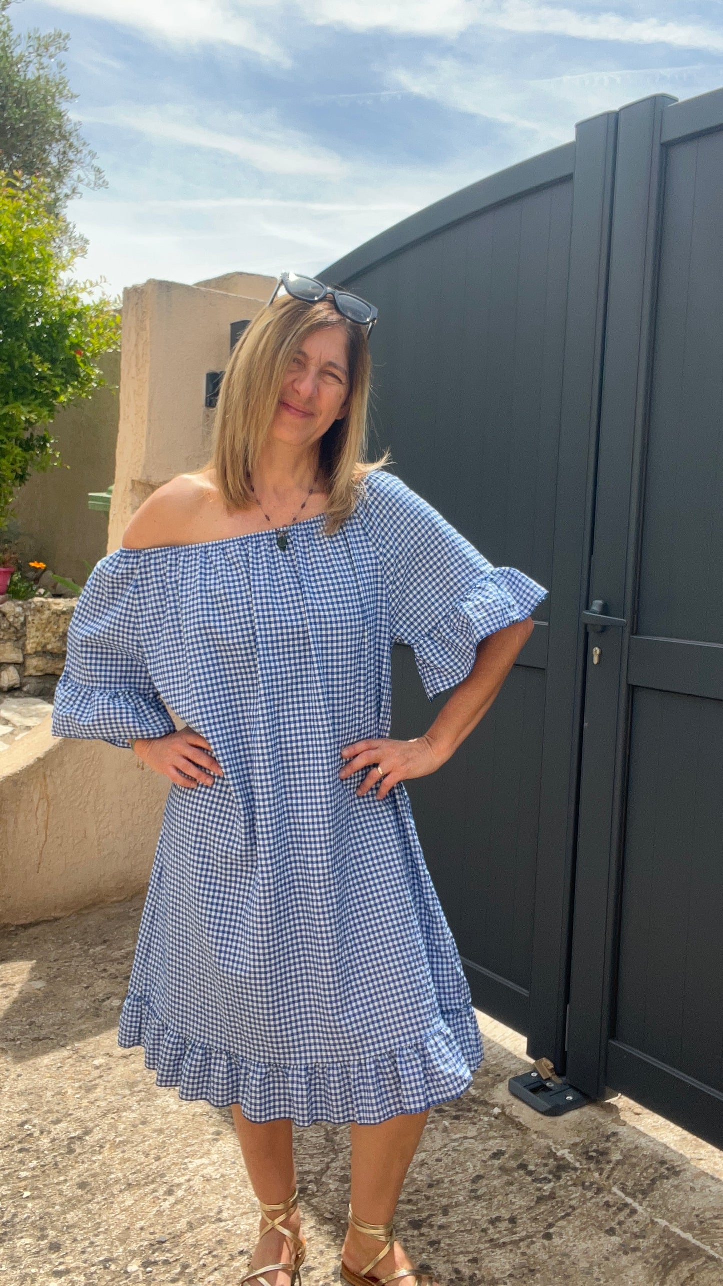 ROBE VICHY BLEU