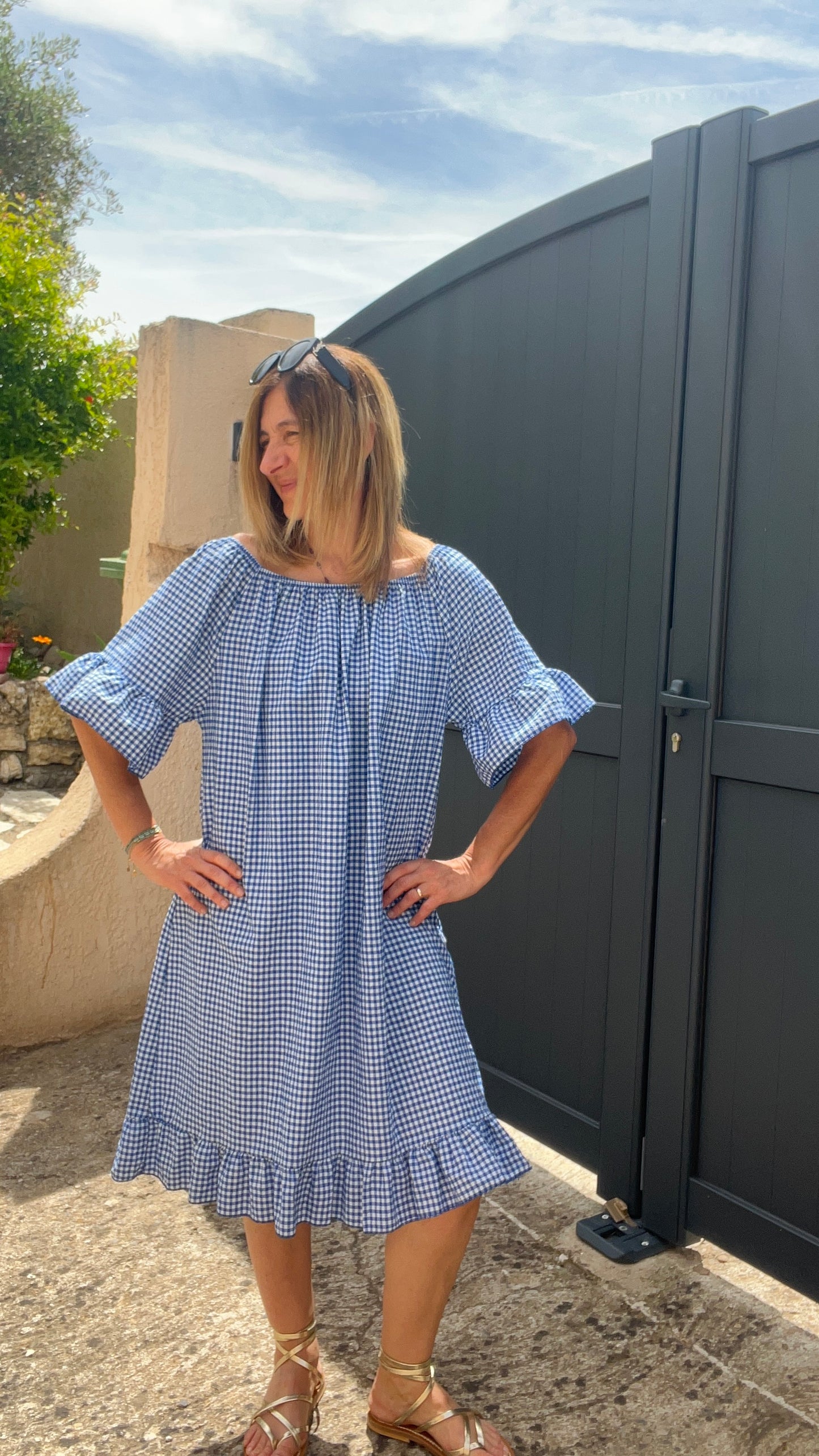 ROBE VICHY BLEU