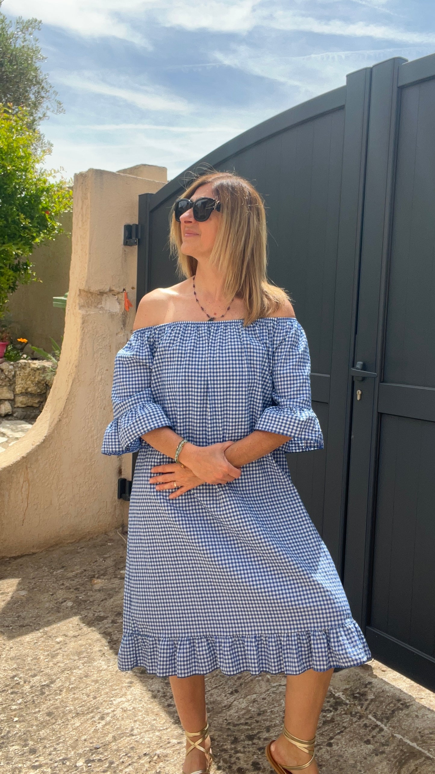 ROBE VICHY BLEU