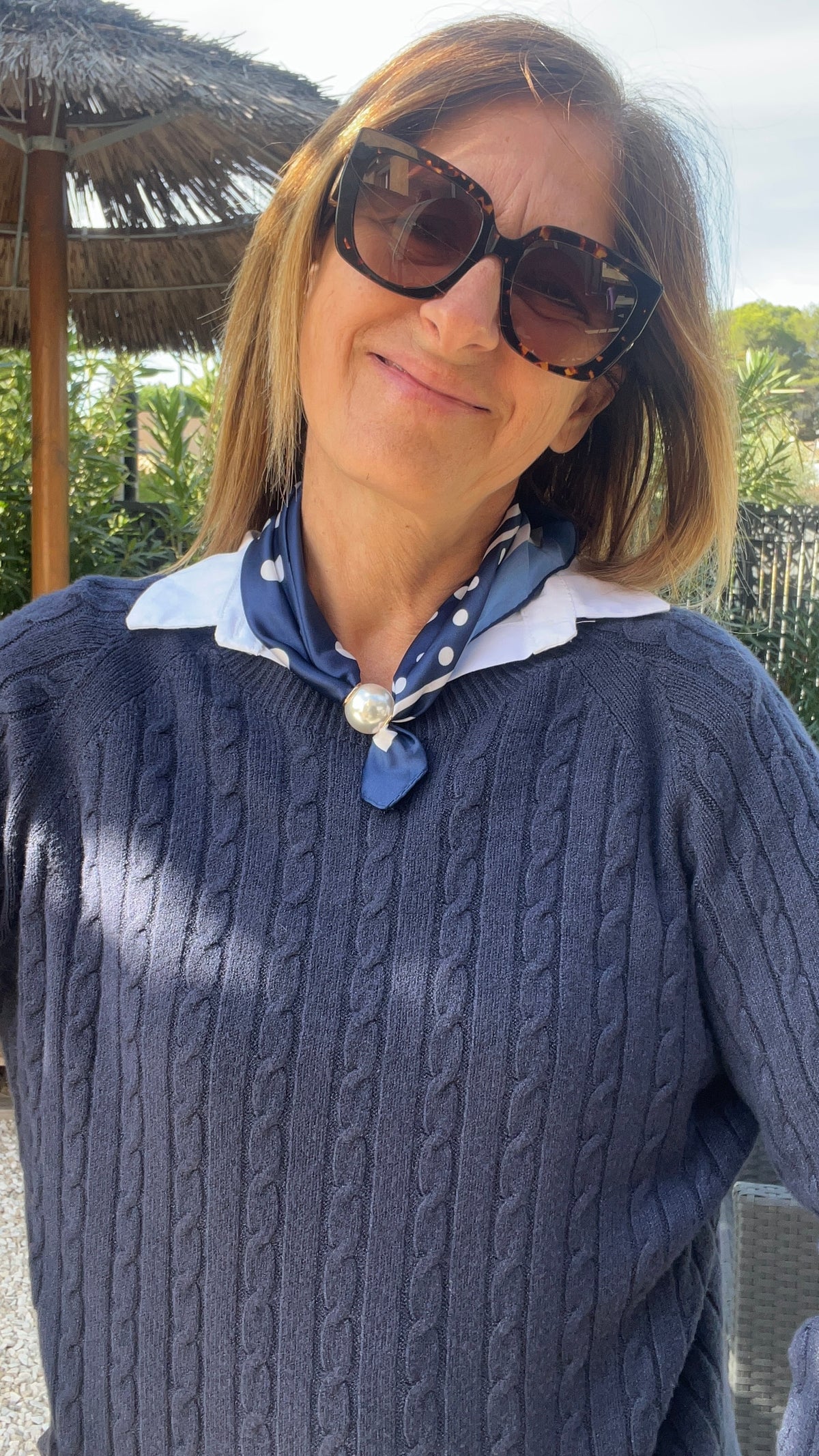 PULL BLEU MARINE TORSADÉ