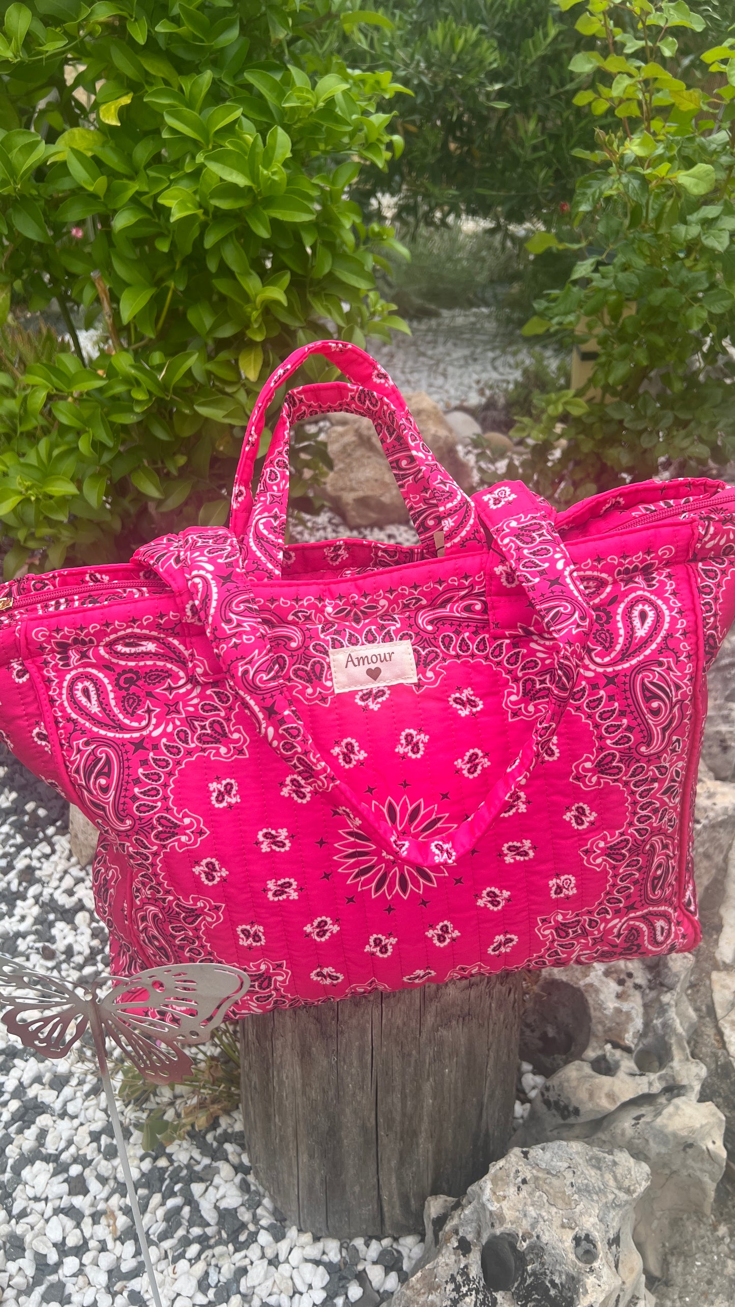 SAC ROSE FLUO BANDANA