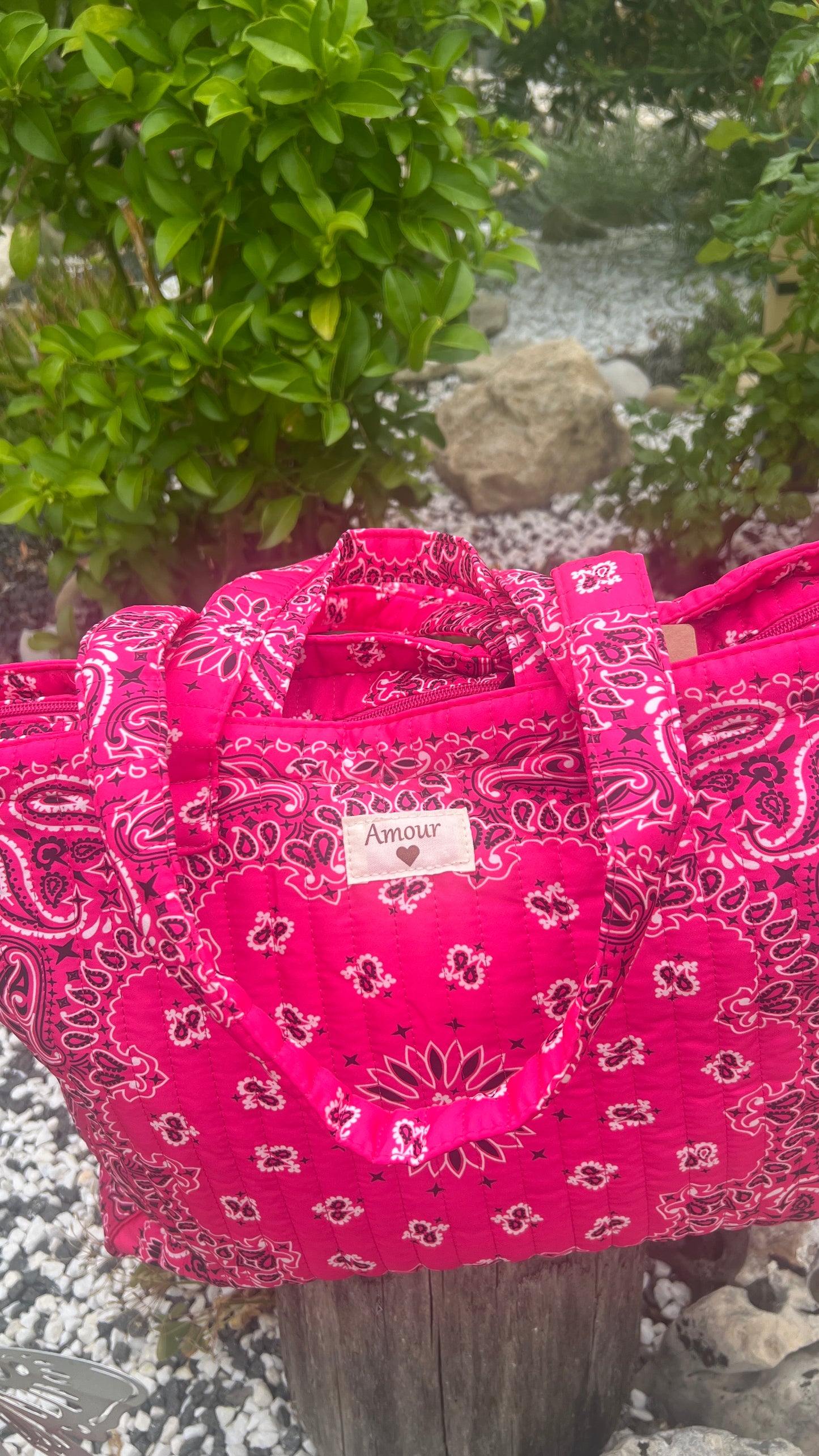 SAC ROSE FLUO BANDANA