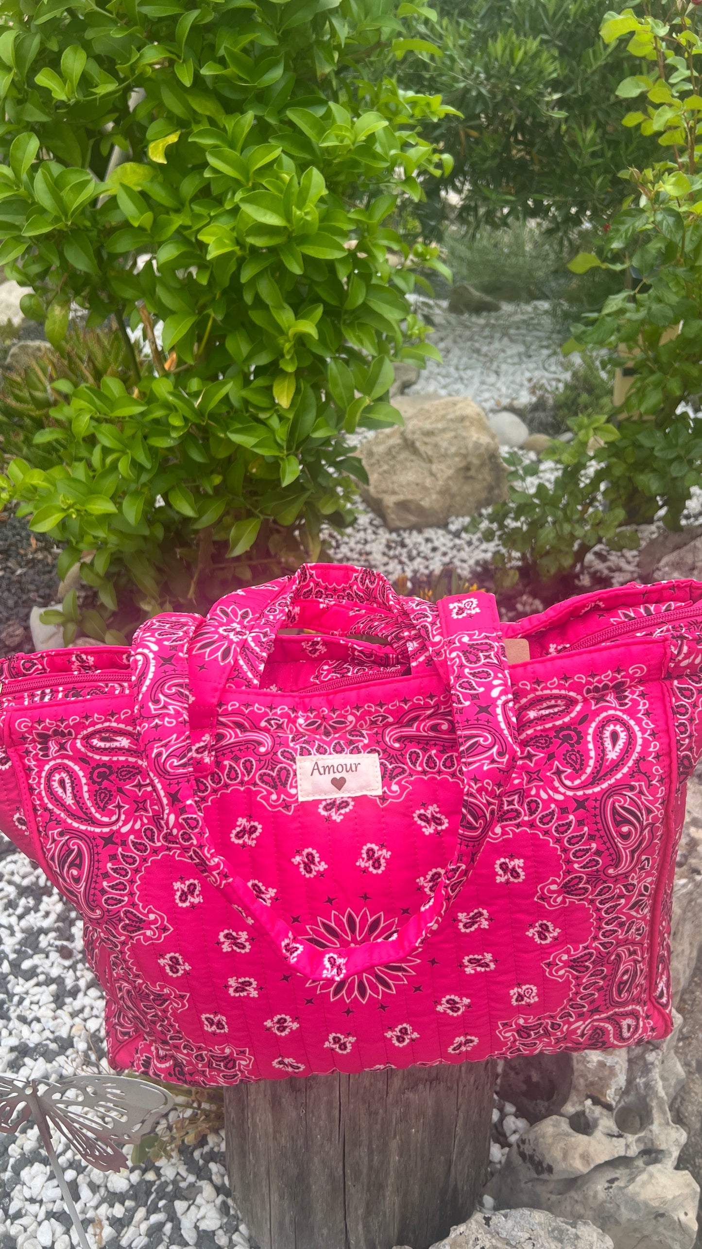 SAC ROSE FLUO BANDANA
