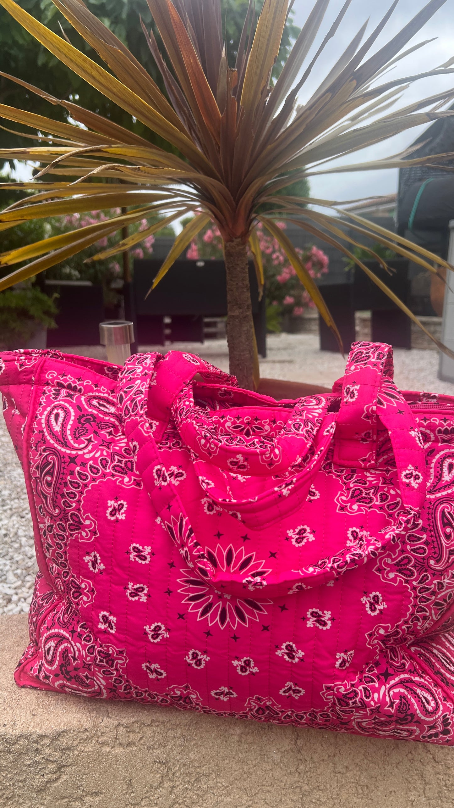 SAC ROSE FLUO BANDANA