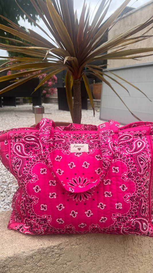 SAC ROSE FLUO BANDANA