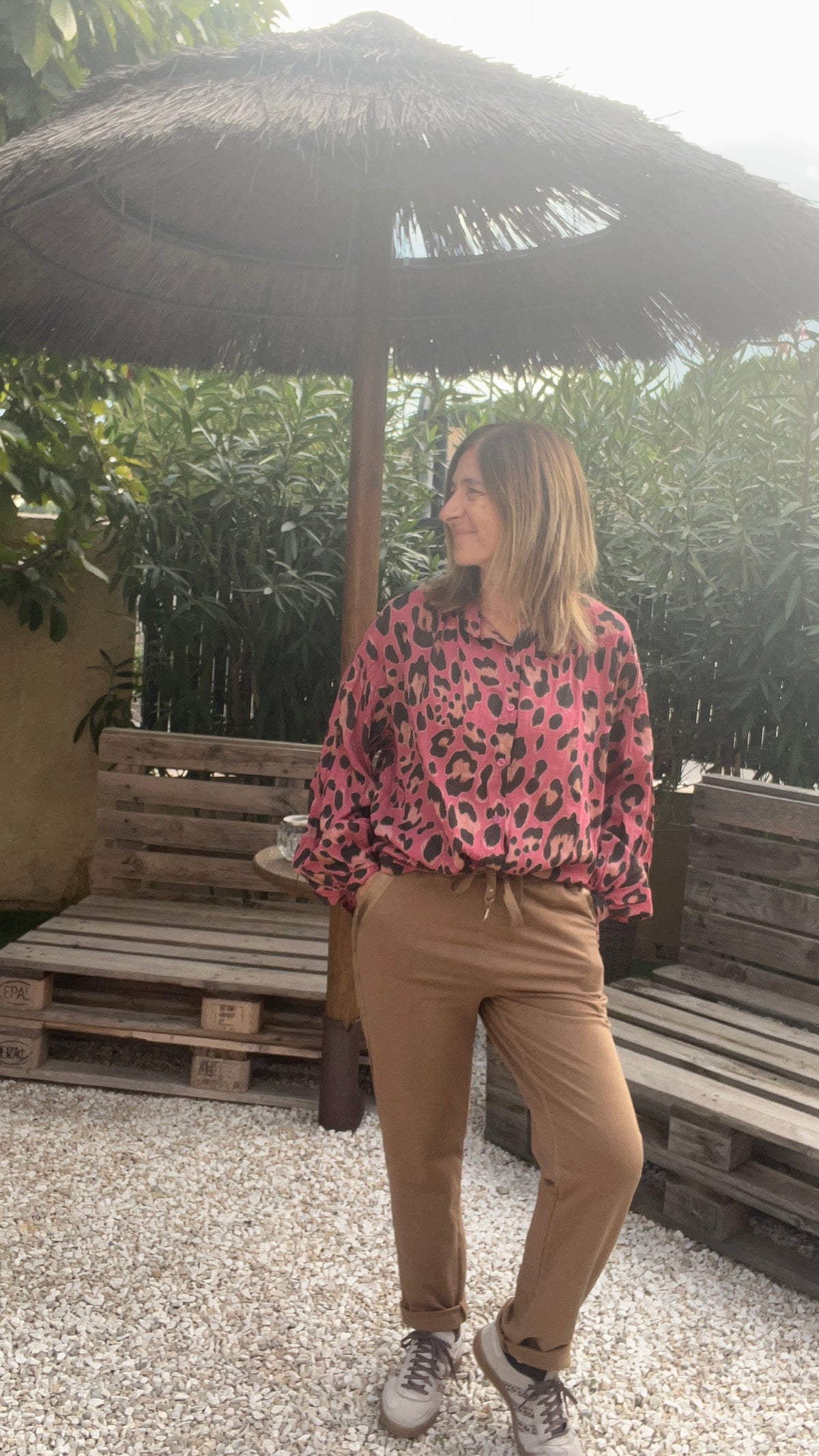 PANTALON CAMEL STYLE JOGGING CHIC