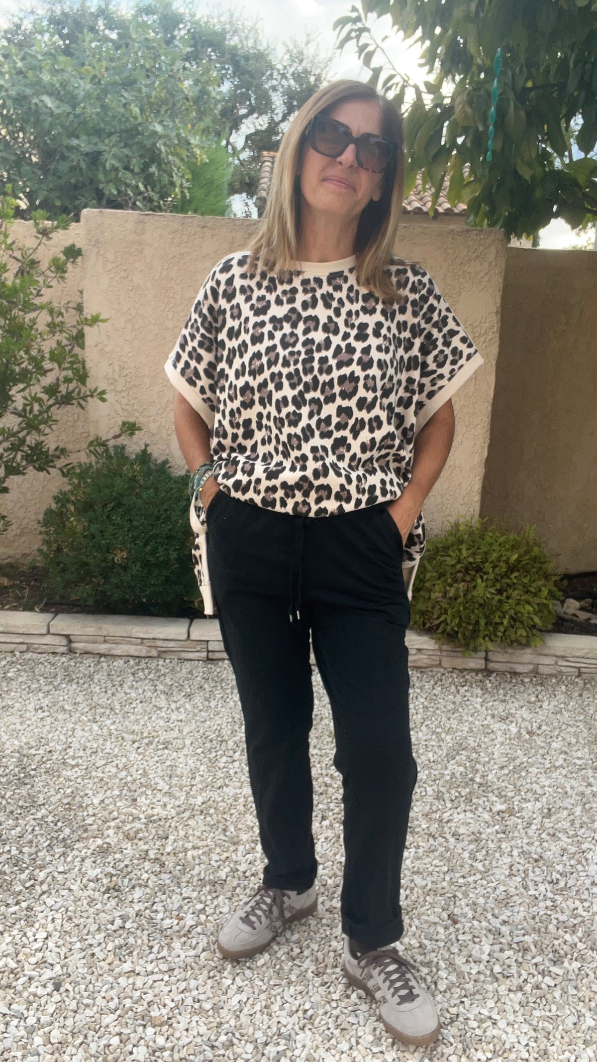 PANTALON NOIR STYLE JOGGING CHIC